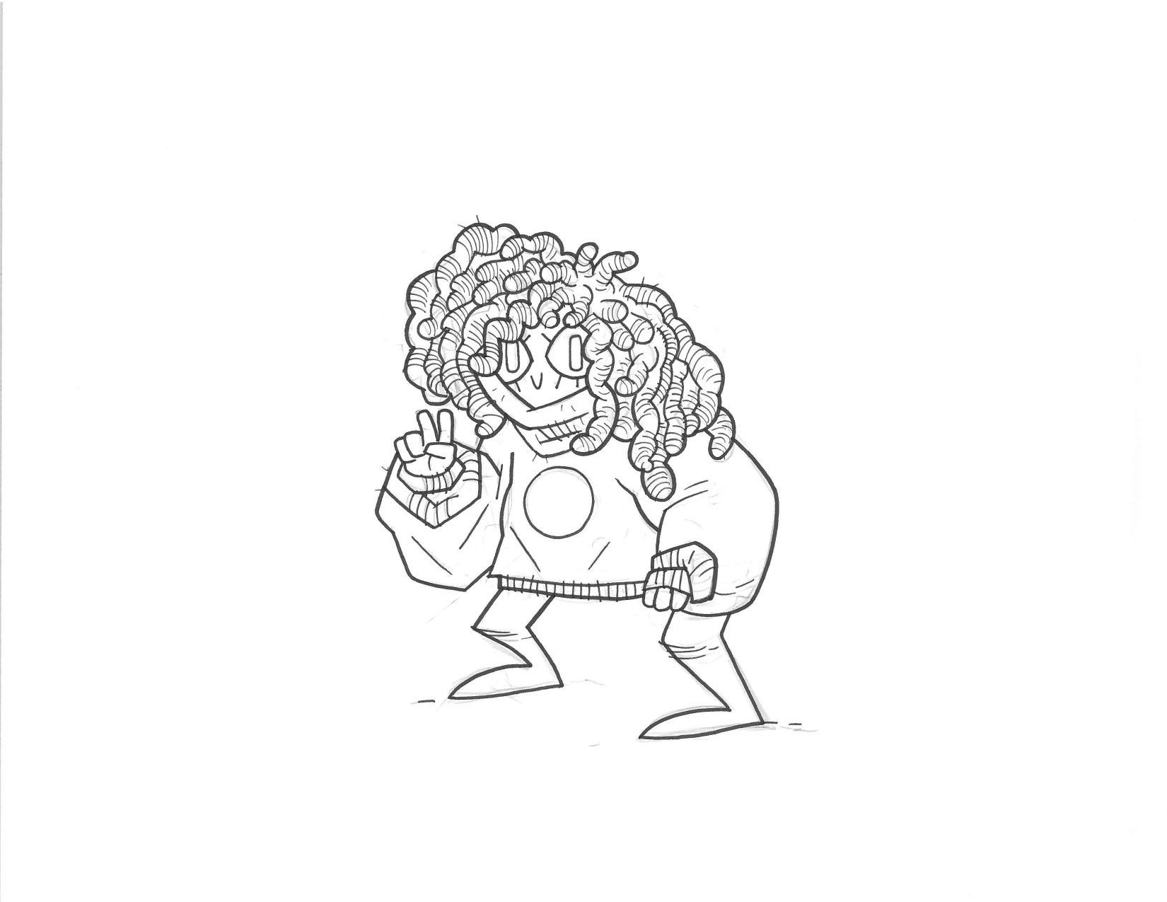 BROTHER POWER THE GEEK- $25 Original Illustration / 8.5 x 11 Cardstock