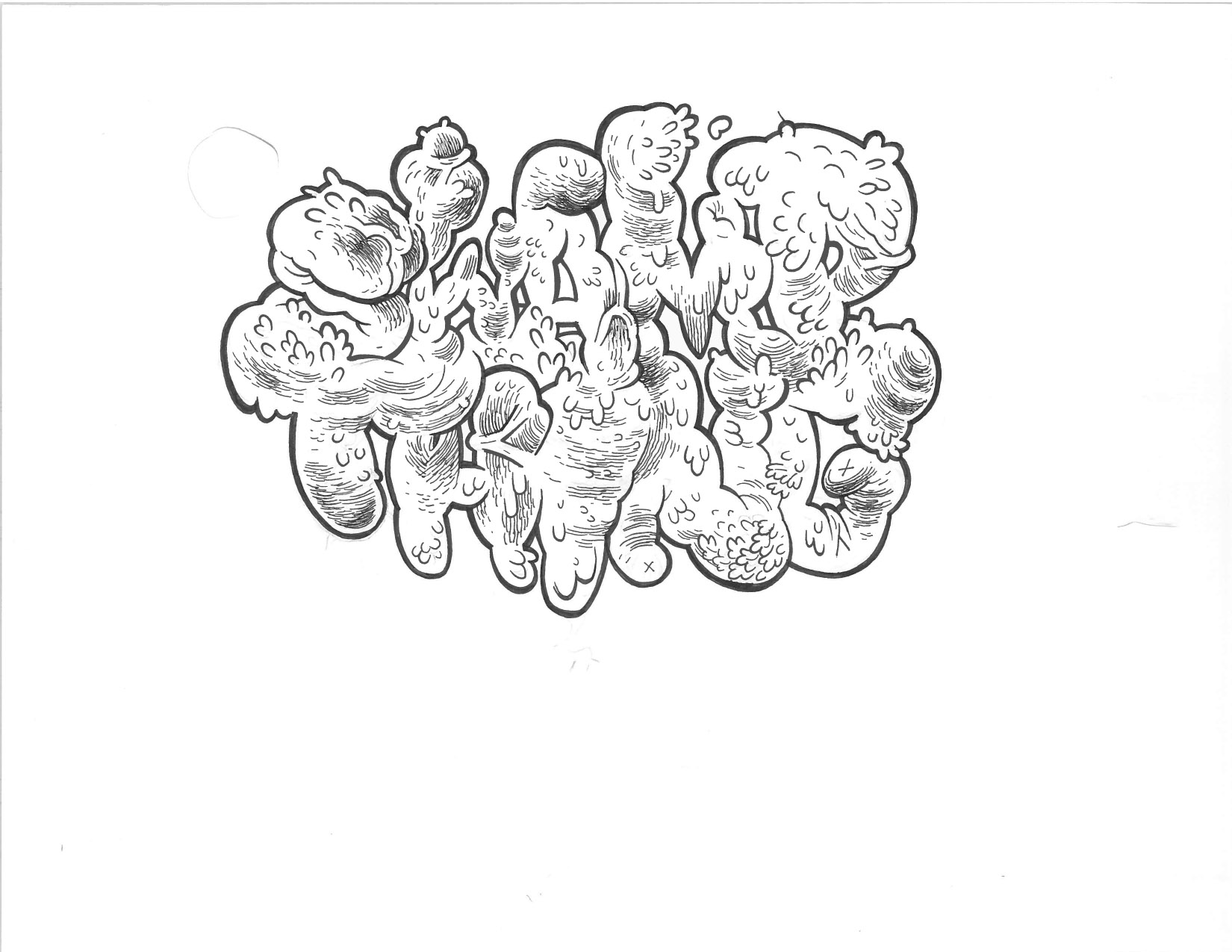 SWAMP THING LOGO - $30 Original Illustration / 8.5 x 11 Cardstock