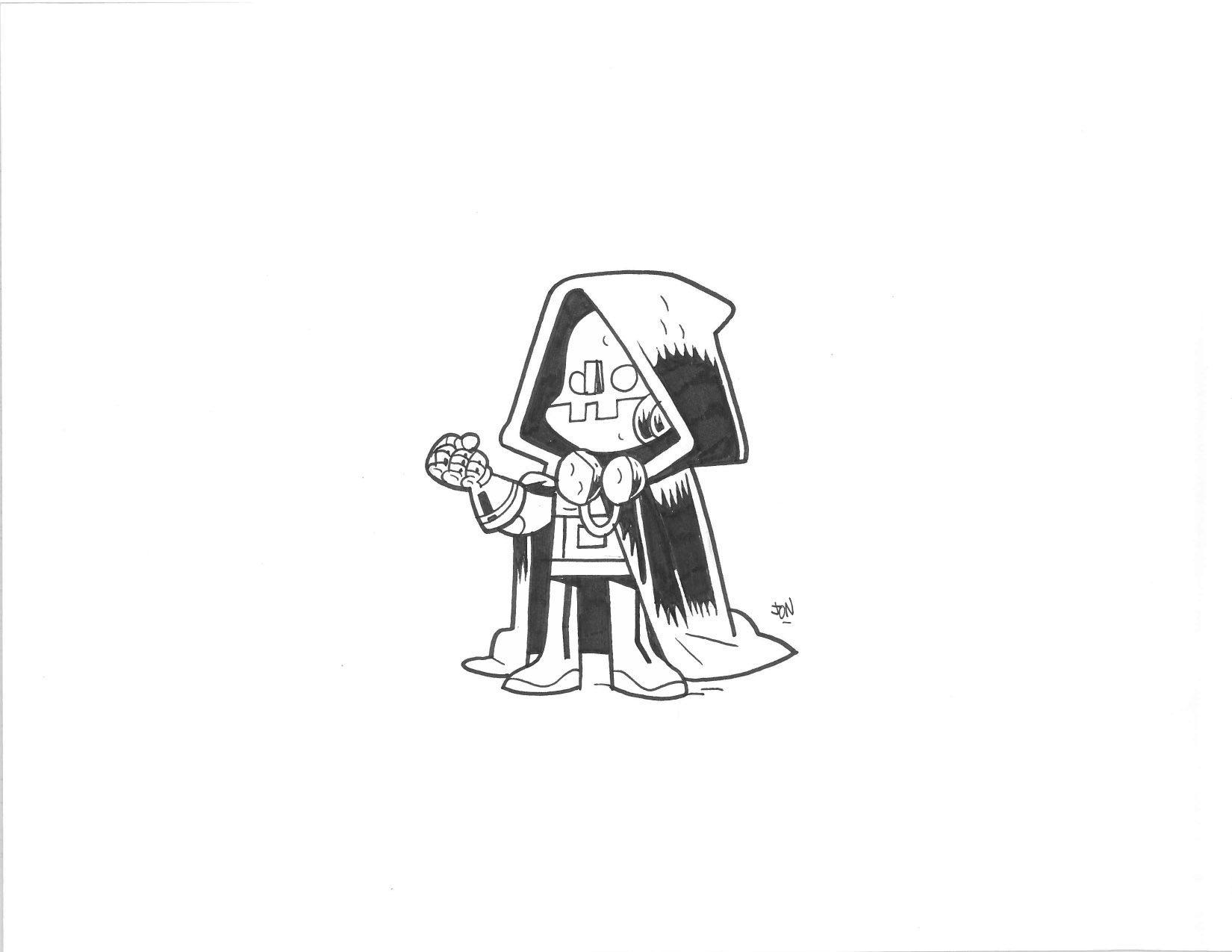 HALF-PINT DOOM - $25 (SOLD) Original Illustration / 8.5 x 11 Cardstock