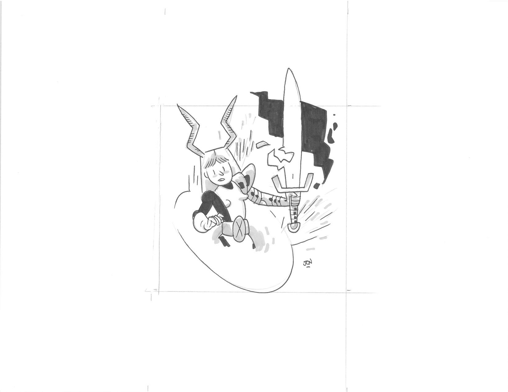 NEW MUTANTS MAGIK - $20 SOLD Original Illustration / 8.5 x 11 Cardstock