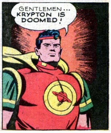 Jor-L as depicted in 1948 by Wayne Boring and Stan Kaye, words by Bill Finger.