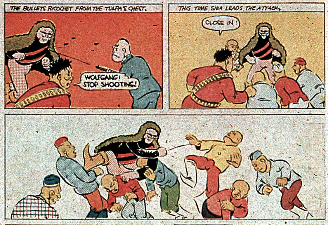 A sample action scene from The Tulpa of Tsang.