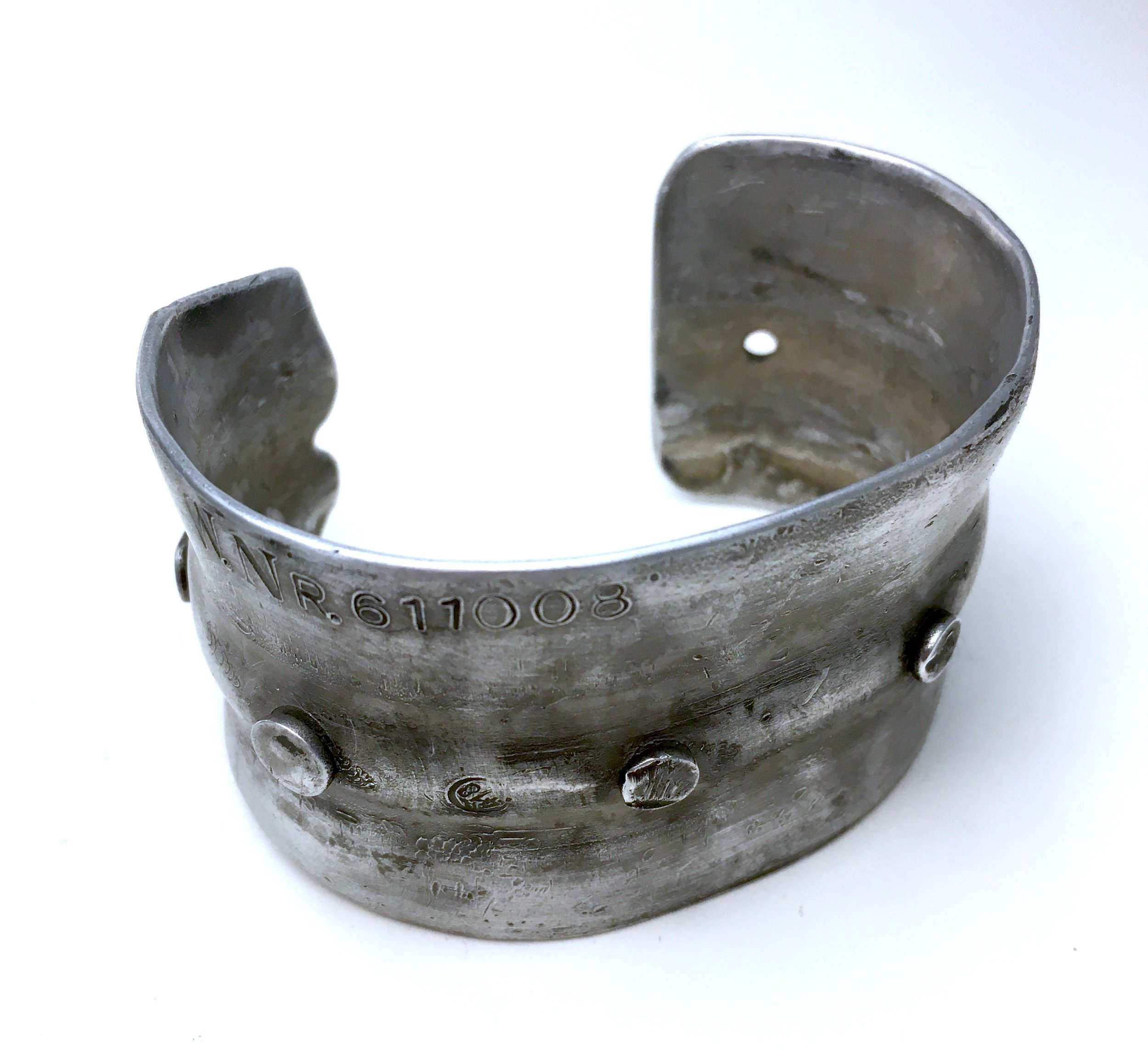 Me109 Aircraft Wreckage Cuff - WWII Aluminum - Size L