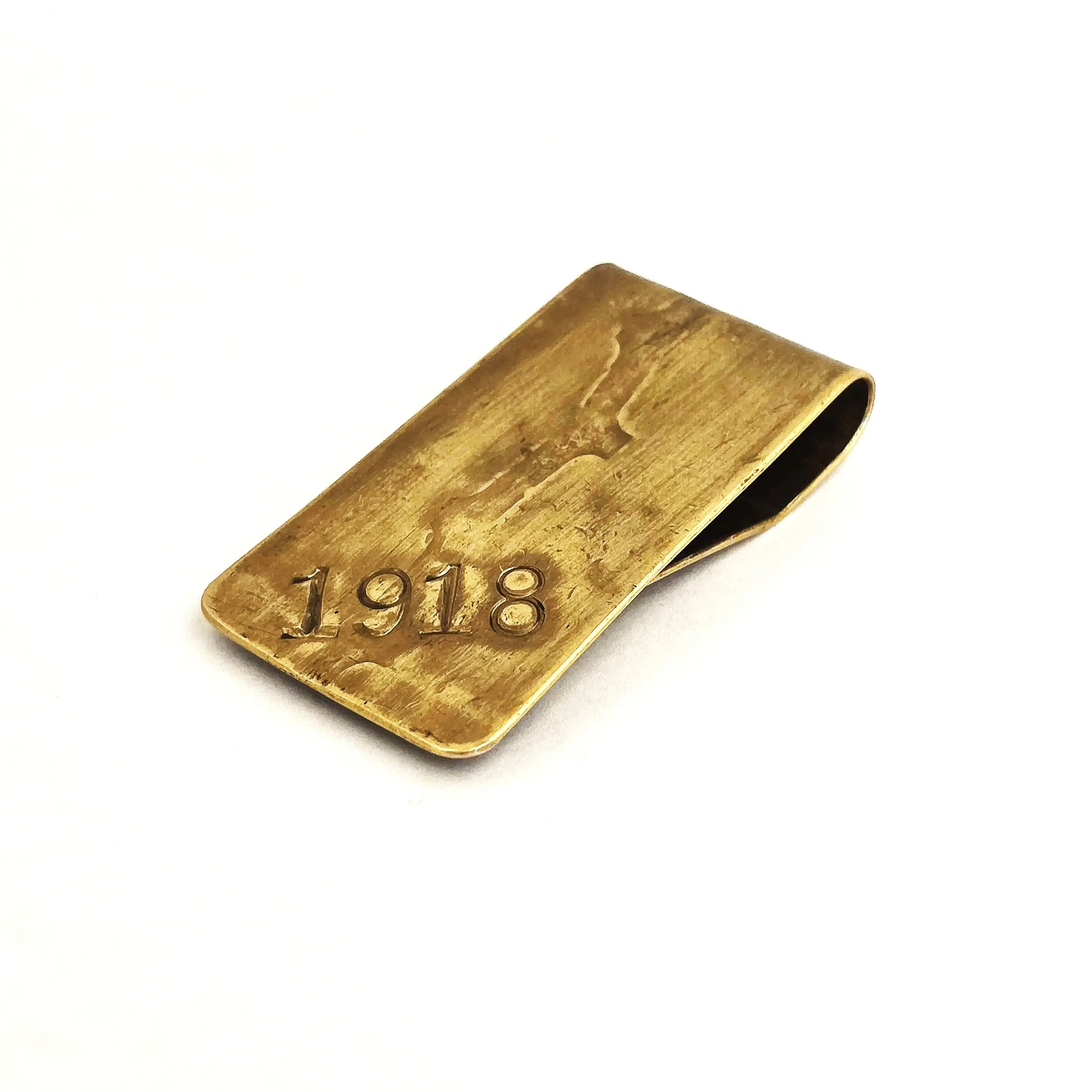 Great War French Shell Casing Money Clip -  1918 - Brass