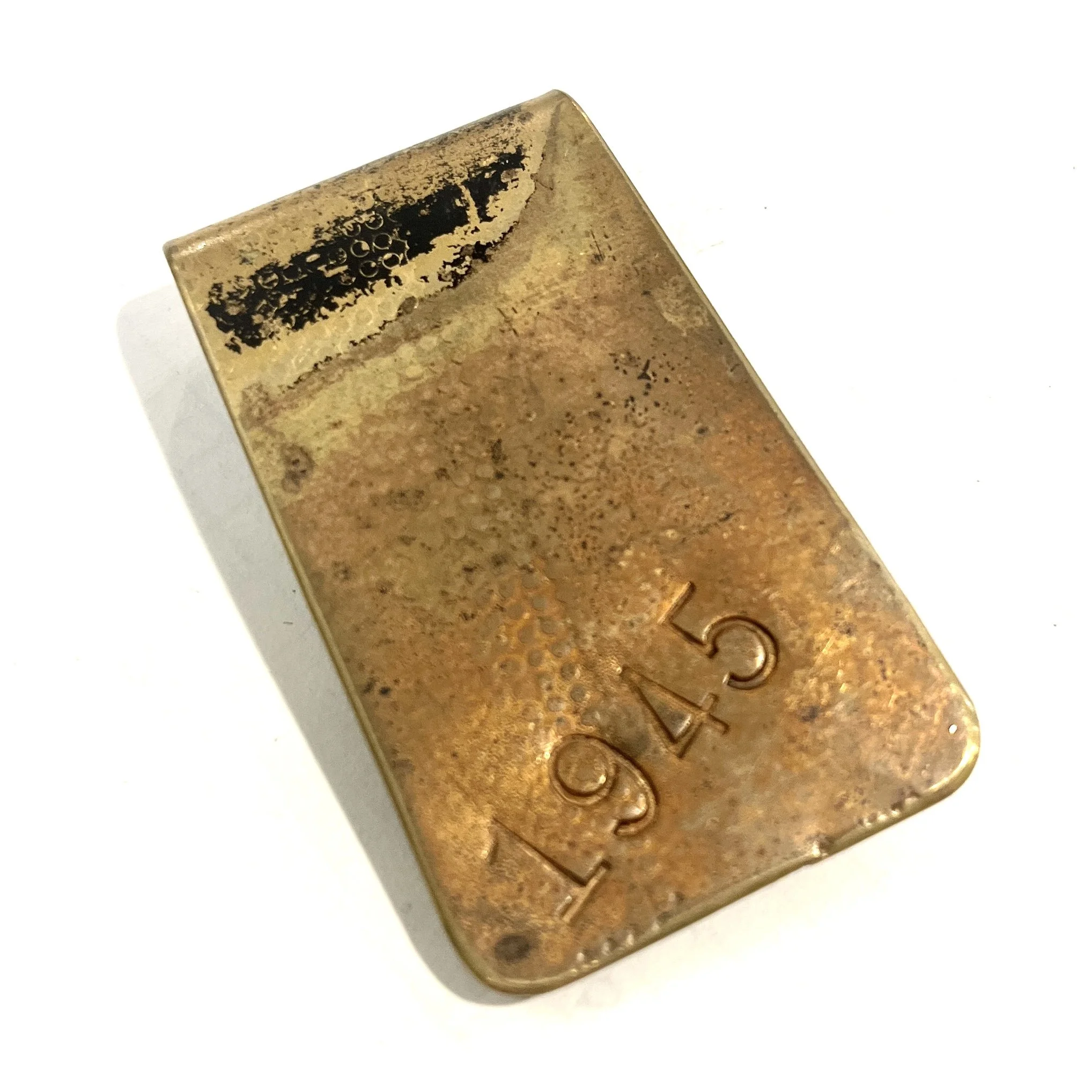 WWII Shell Casing Money Clip - 1945 - 105 mm Brass - For Richard