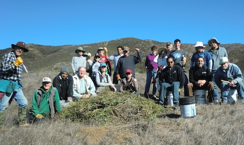 Paul Heiple (left) and some of his Edgewood Weed Warriors