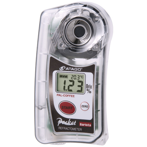 Atago makes a simple, easy to use and relatively inexpensive refractometer geared toward use with coffee.