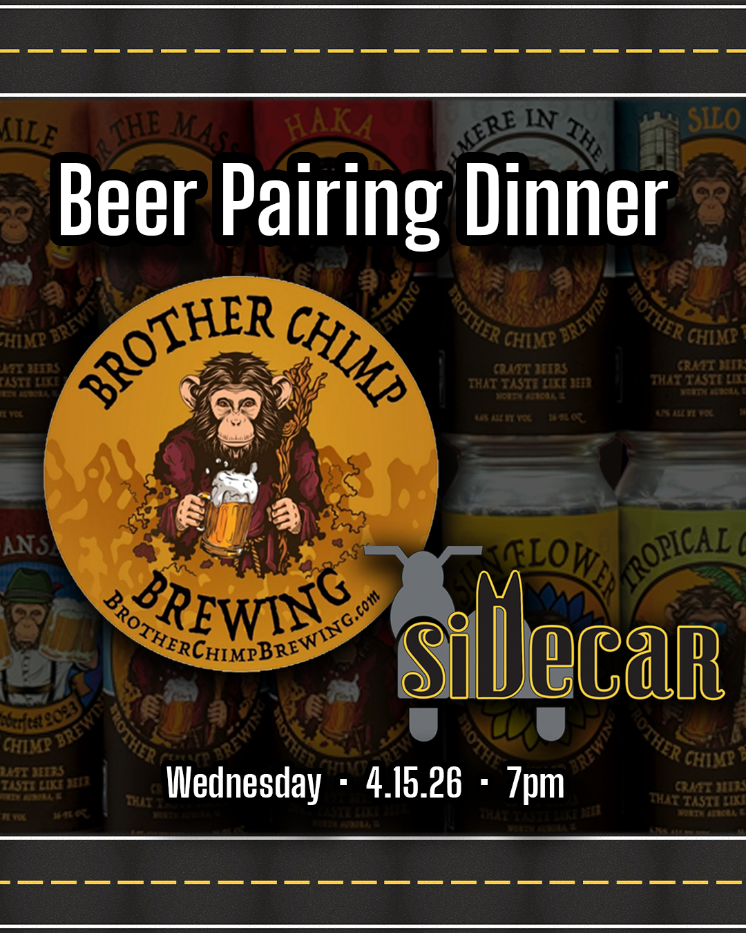 Brother Chimp Beer Pairing Dinner