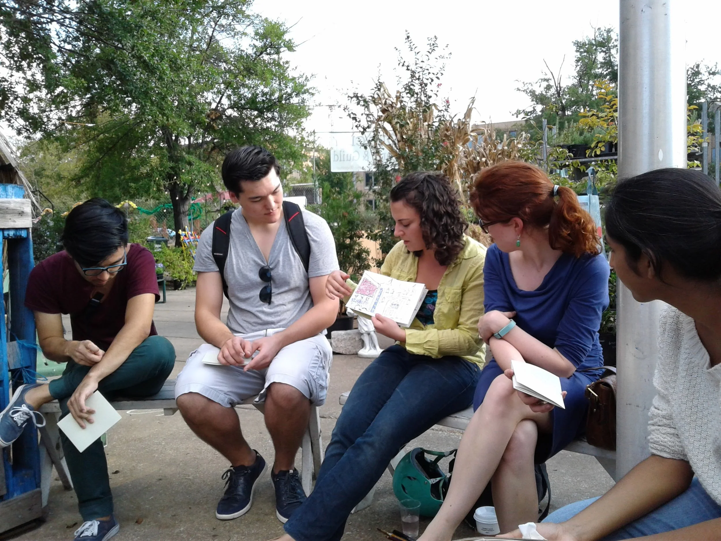 Urban Sketch Crawl, 2016. Shaw Washington, DC Workshop Leader/Teaching Artist I designed and led an urban sketch crawl that explored areas of the Shaw neighbourhood of DC. Participants were encouraged to engage with historically relevant sites by observing and recreating the neighbourhood through various demonstrated sketching techniques.