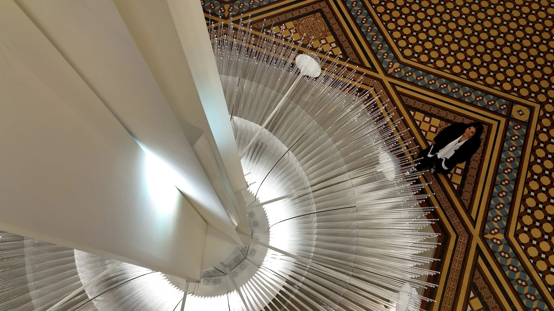 The Smithsonian Arts & Industries building celebrates it's reopening after 20 years with the FUTURES exhibit. The centerpiece artwork is the AI interactive artwork "me + you" by renowned artist and architect Suchi Reddy. An AWS + Smithsonian Mus