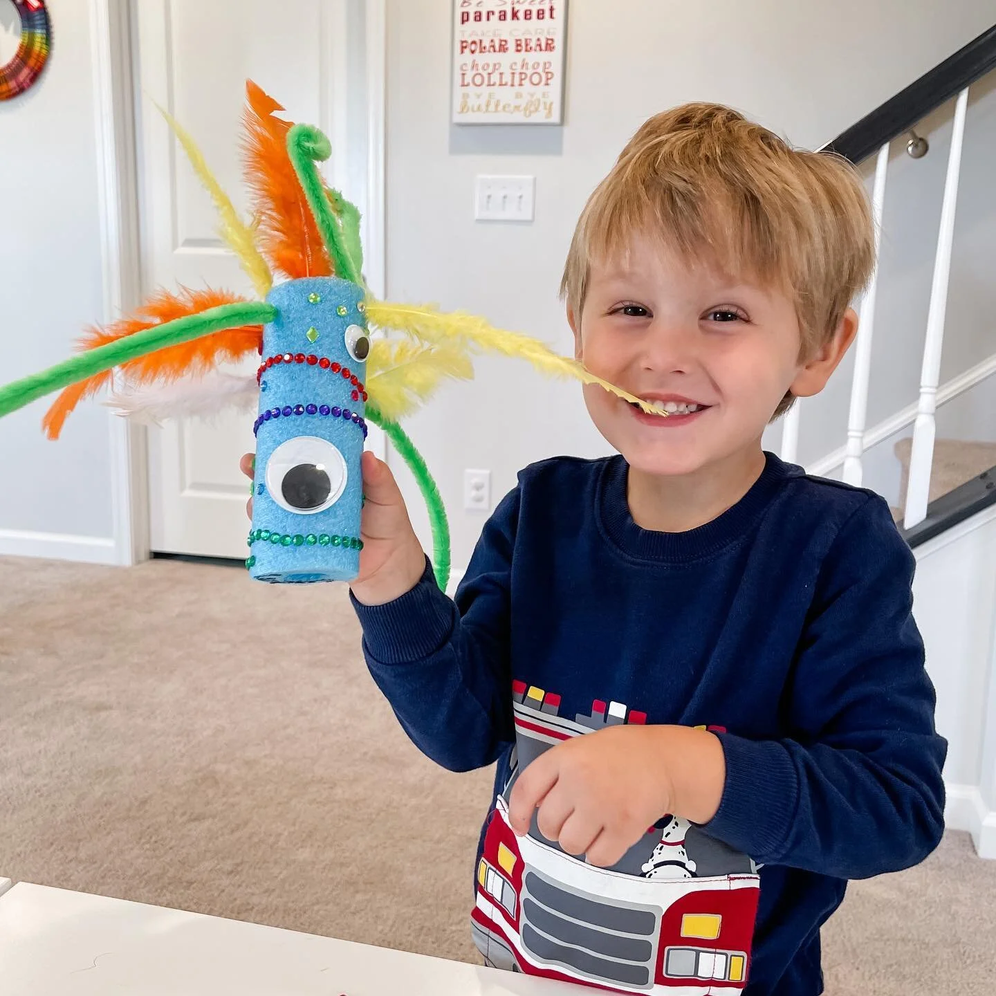 Magnificent monsters to remind us to have good manners! This week we have been learning about manners. I have some monster cards that we sort by their good or bad manners. So today we made our own monster to take home to help remind us to have good m