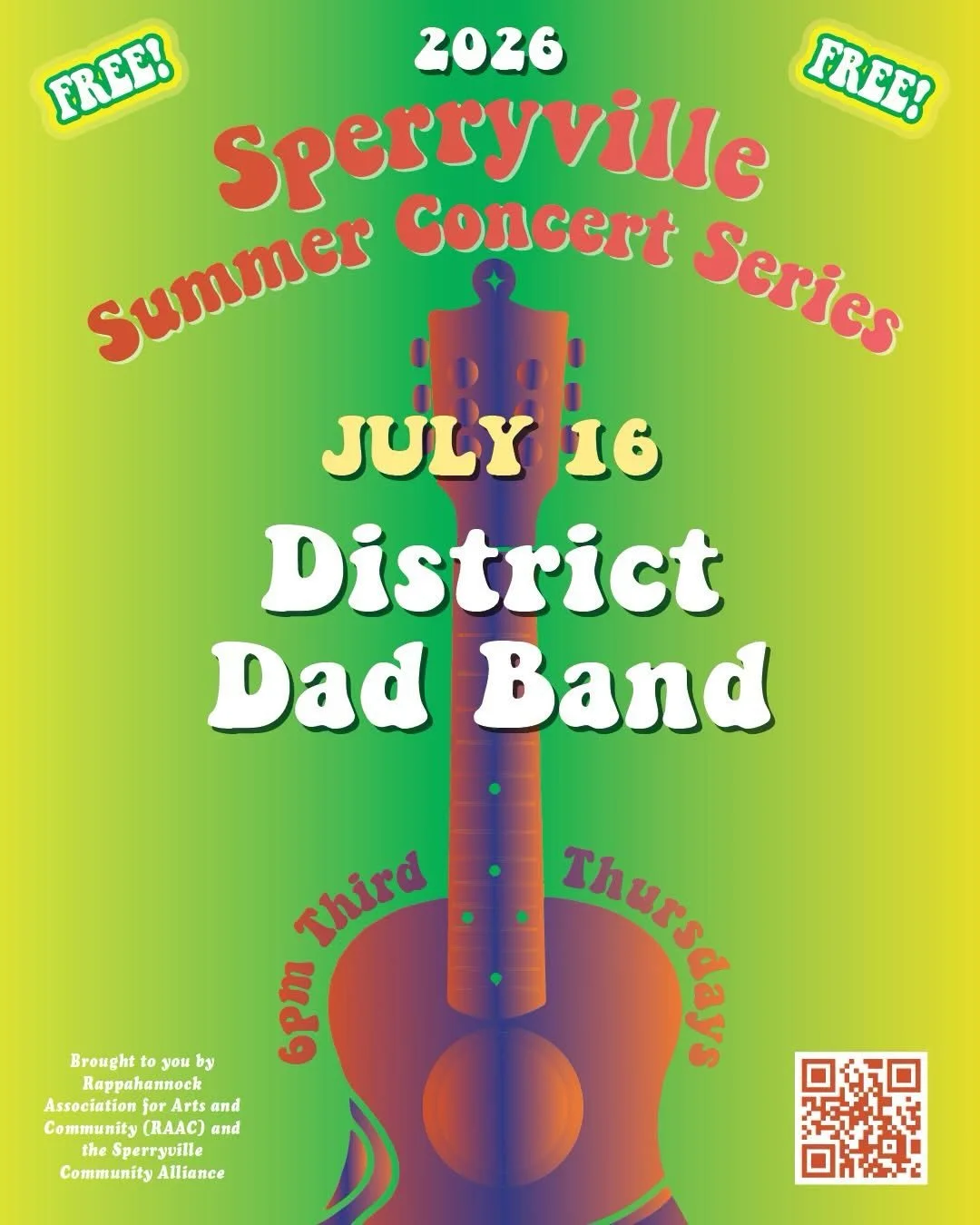 Our brewery will be CLOSED this Thursday, July 16, in observance of @districtdadband&lsquo;s inaugural performance at the Sperryville Summer Concert Series. We will be there, and so should you!

The show will be held at @sperryville_river_district on