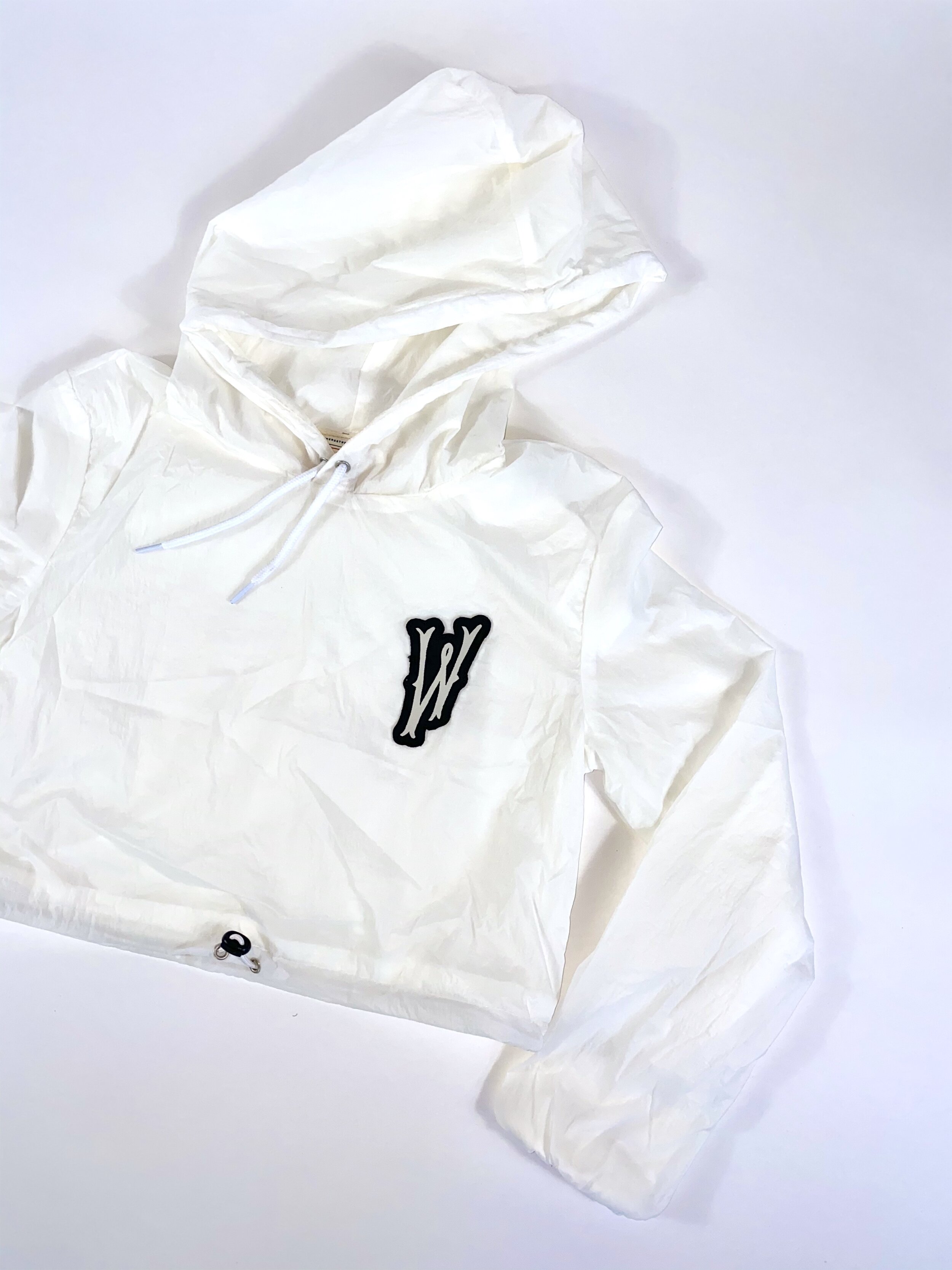 W Patch Cropped Windbreaker