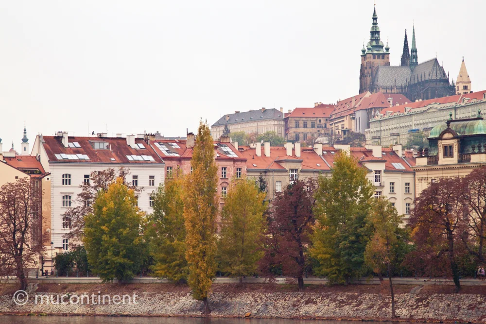 Prague Castle From River Vltava 