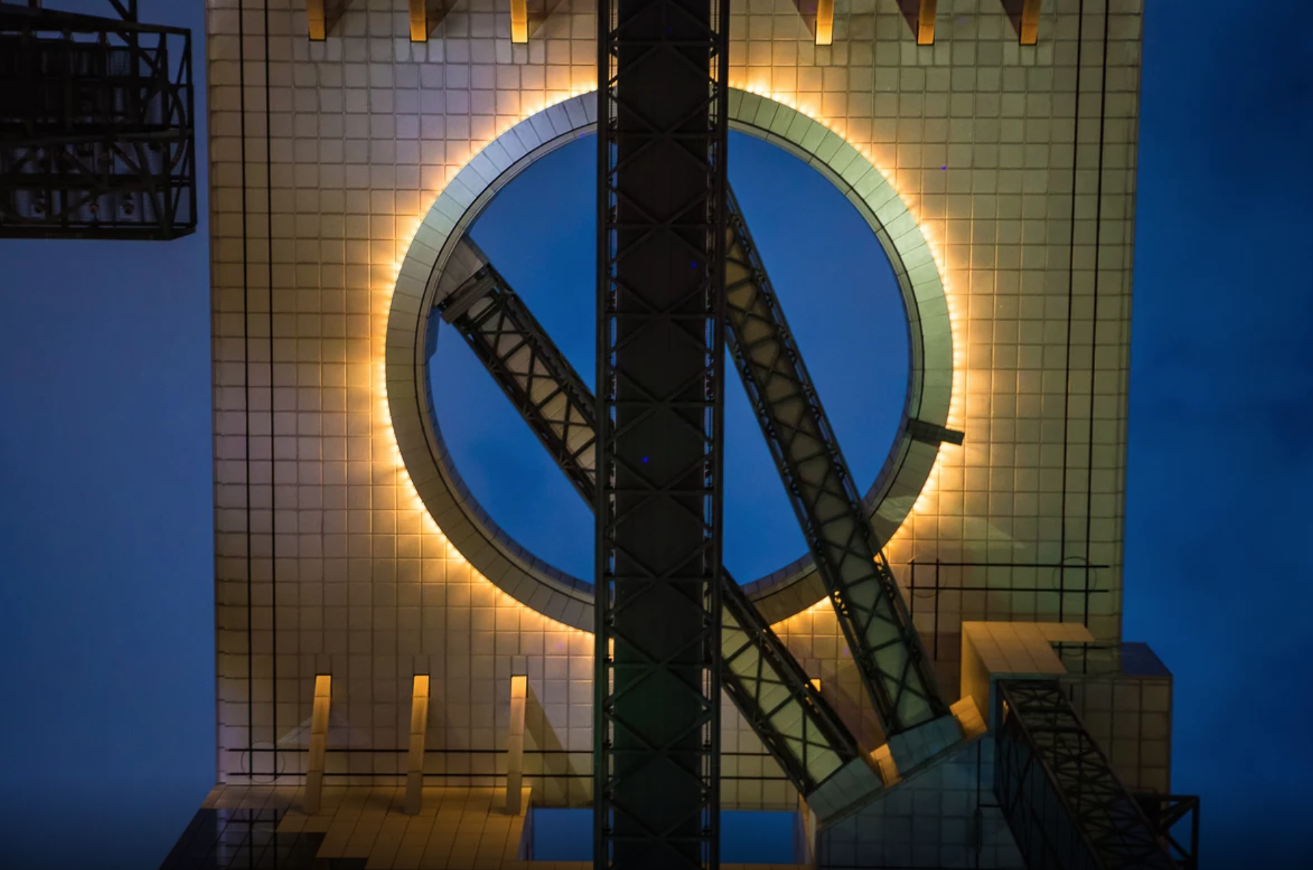 Umeda Sky Building designed by Hiroshi Hara.