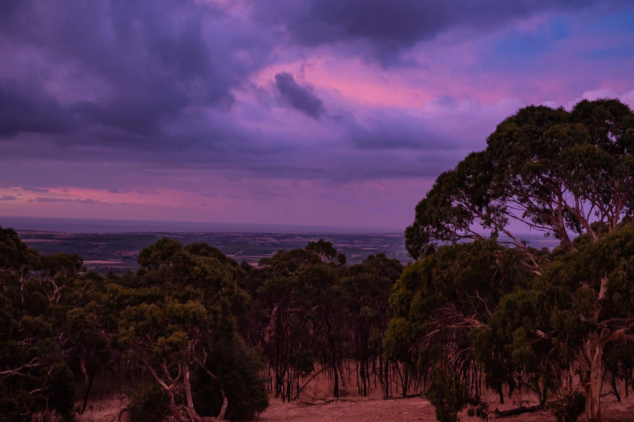 Dusk over Inman Valley