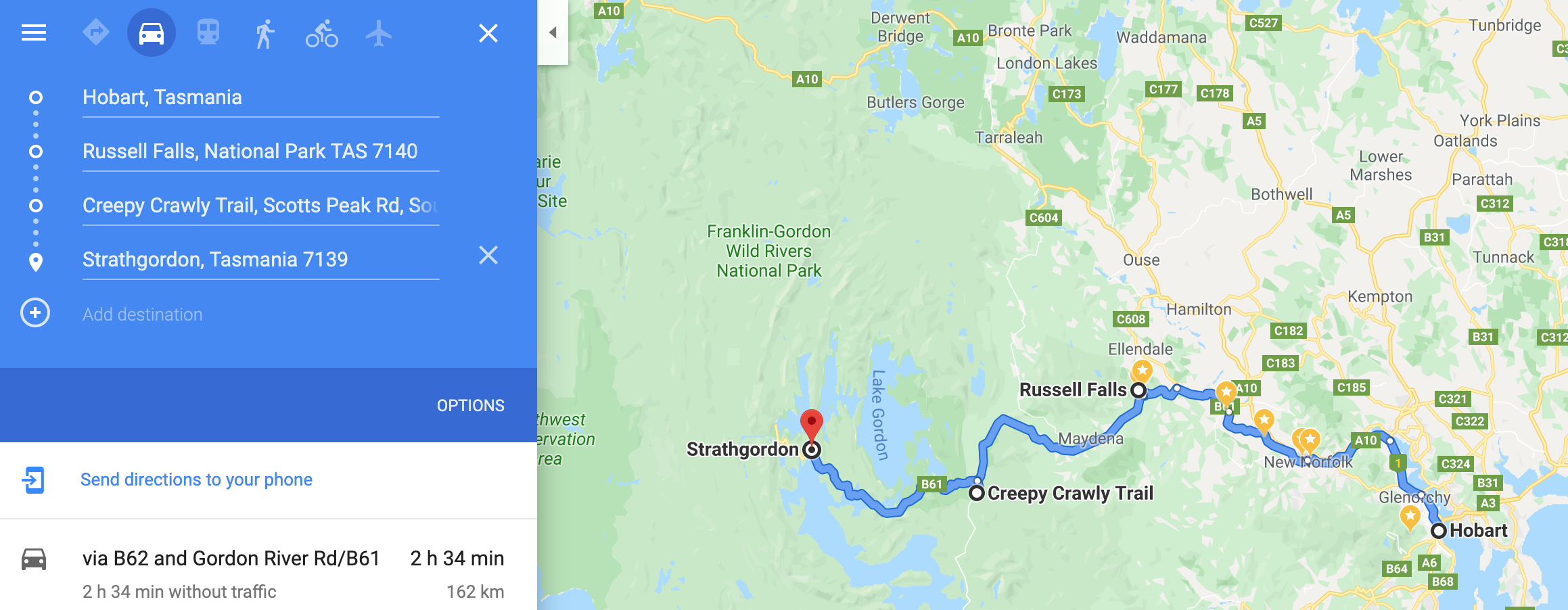 Hobart to Strathgordon