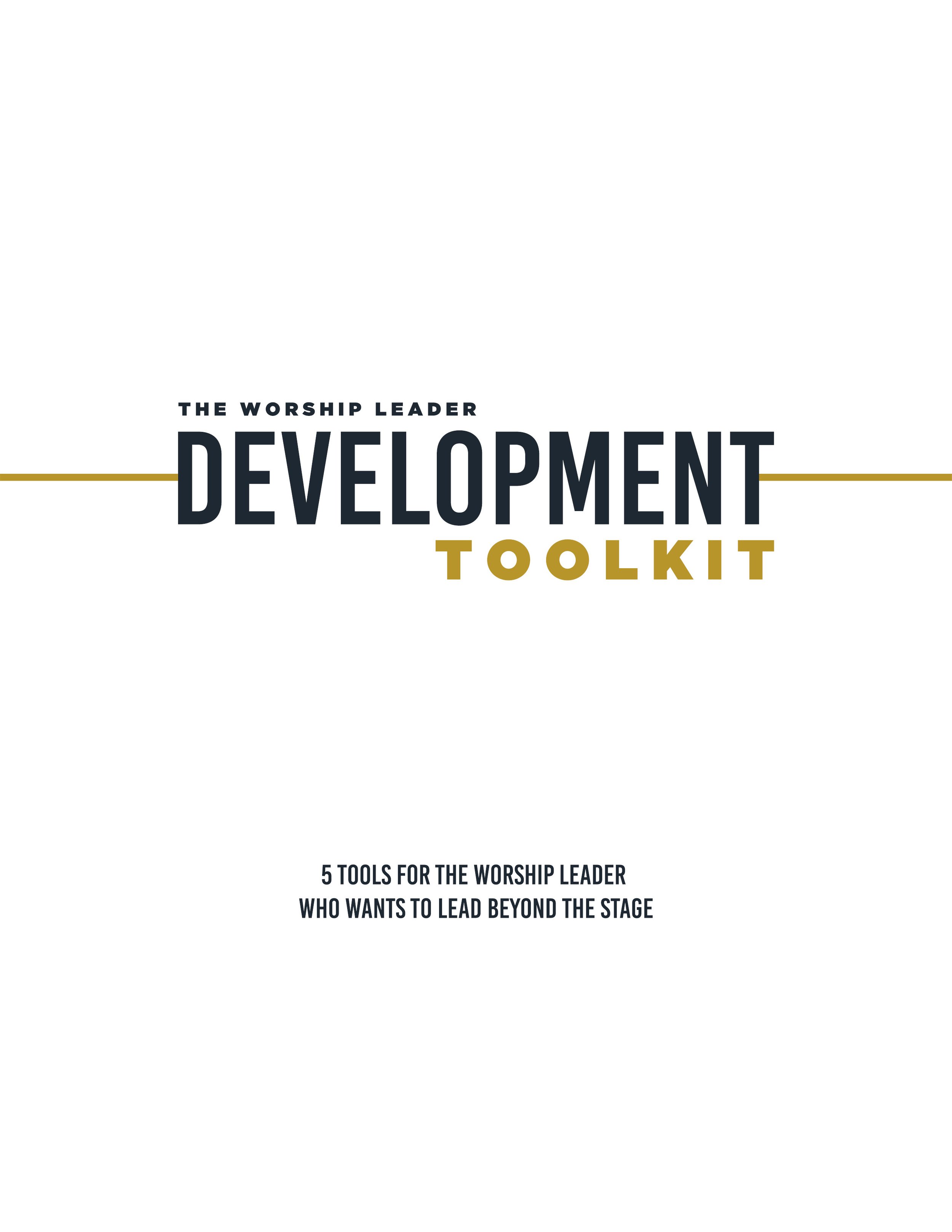 Worship Leader Development Toolkit