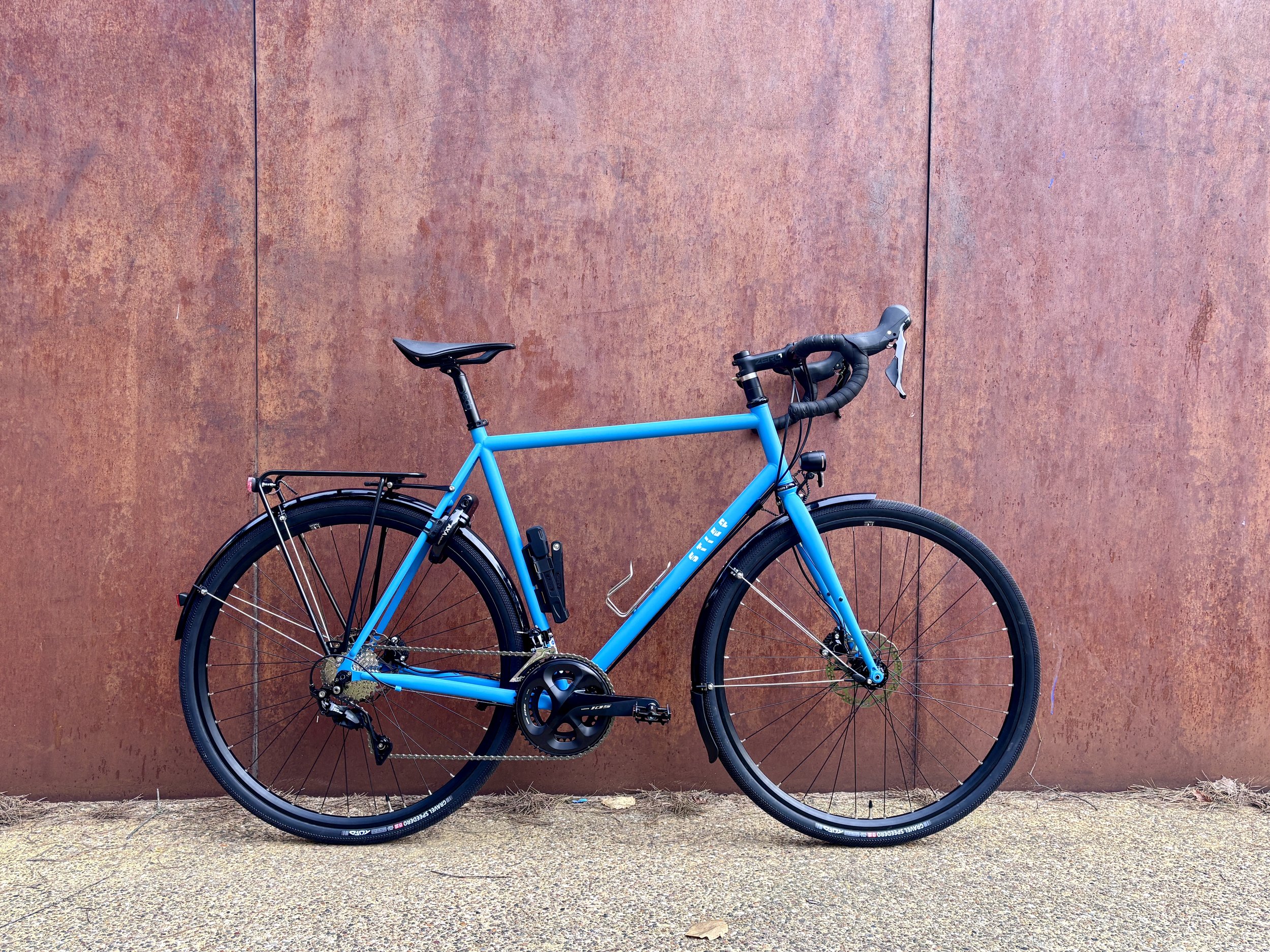 RAL 5012 Mat - Lichtblauw -  Stiep Groadbike - Son Dynamo, rek en spatborden