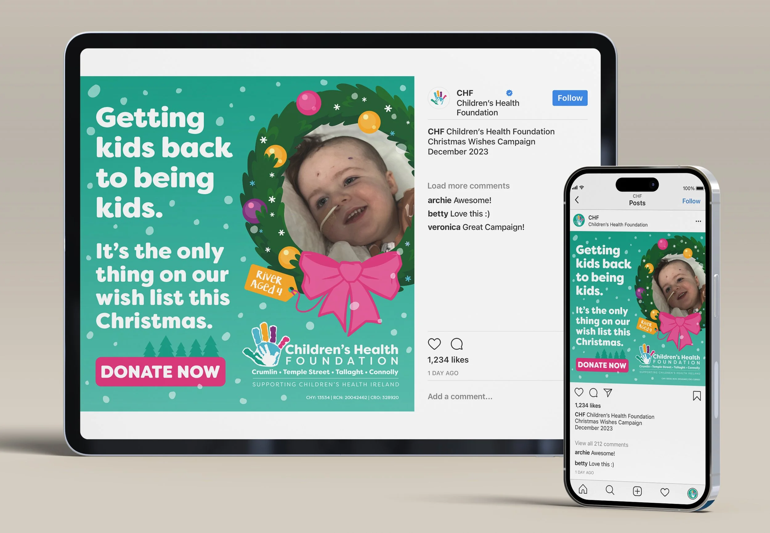 CHF Christmas Wishes Social Media Post 2
