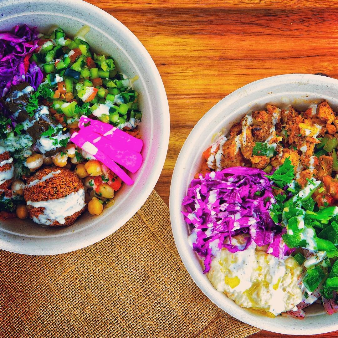 Two is better than one, mix and match your bowls with five proteins and over twenty topping to choose from. #semsem #mediterranean #shawarma #hummus #falafel #tinleypark #orlandpark #chitown #chicago