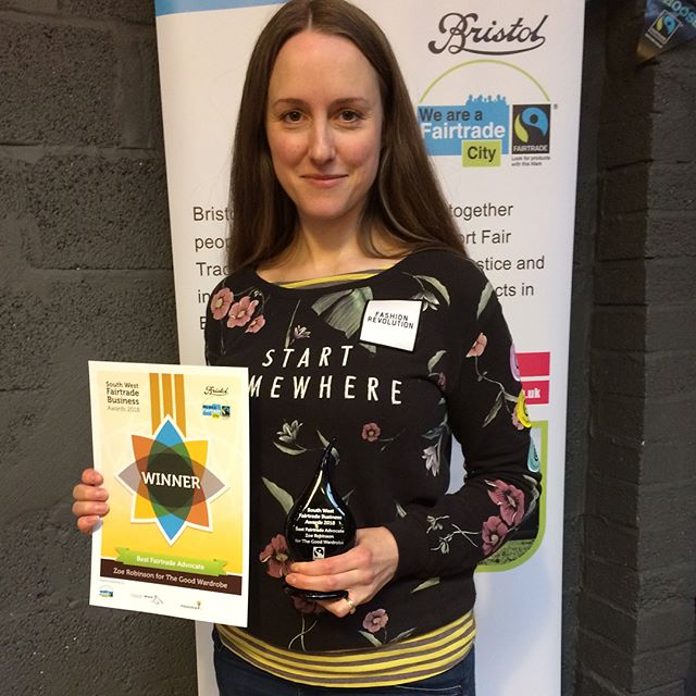 So this just happened!! 🤸&zwj;♂️🤸&zwj;♂️🤸&zwj;♂️Extremely chuffed to have won the Best Fairtrade Advocate Award in the South West Fairtrade Business Awards for the 2nd year running. Thanks so much to @bristolfairtrade, to @newbristolbrewery for ho
