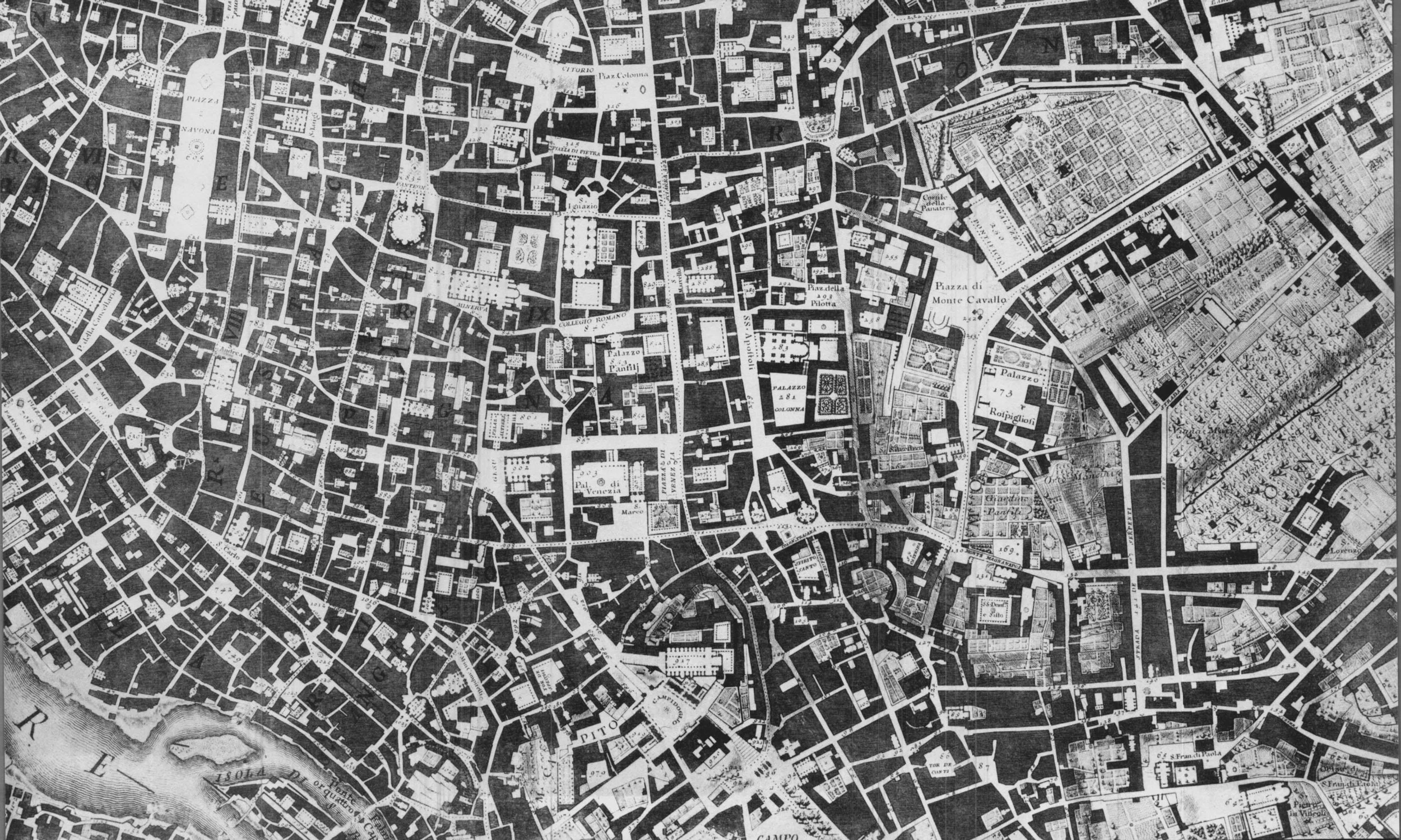 Nolli's map for rome, 1748