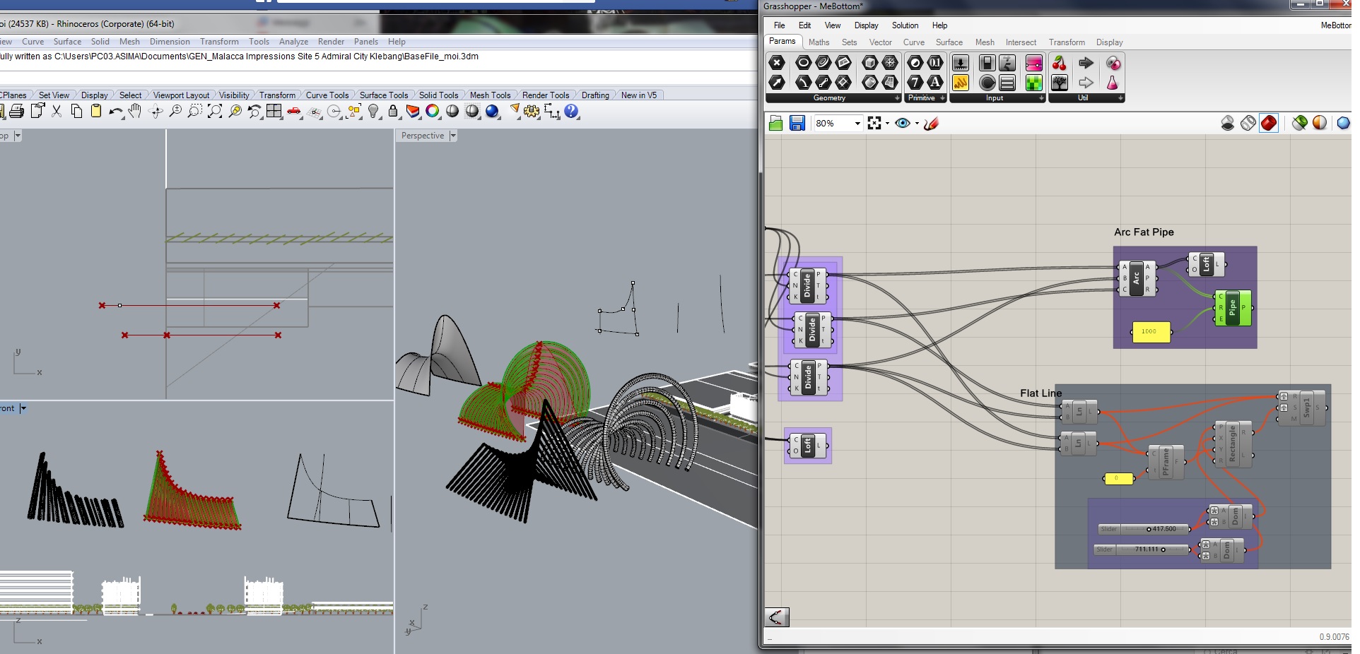 Making easily adjustable canopies with grasshopper