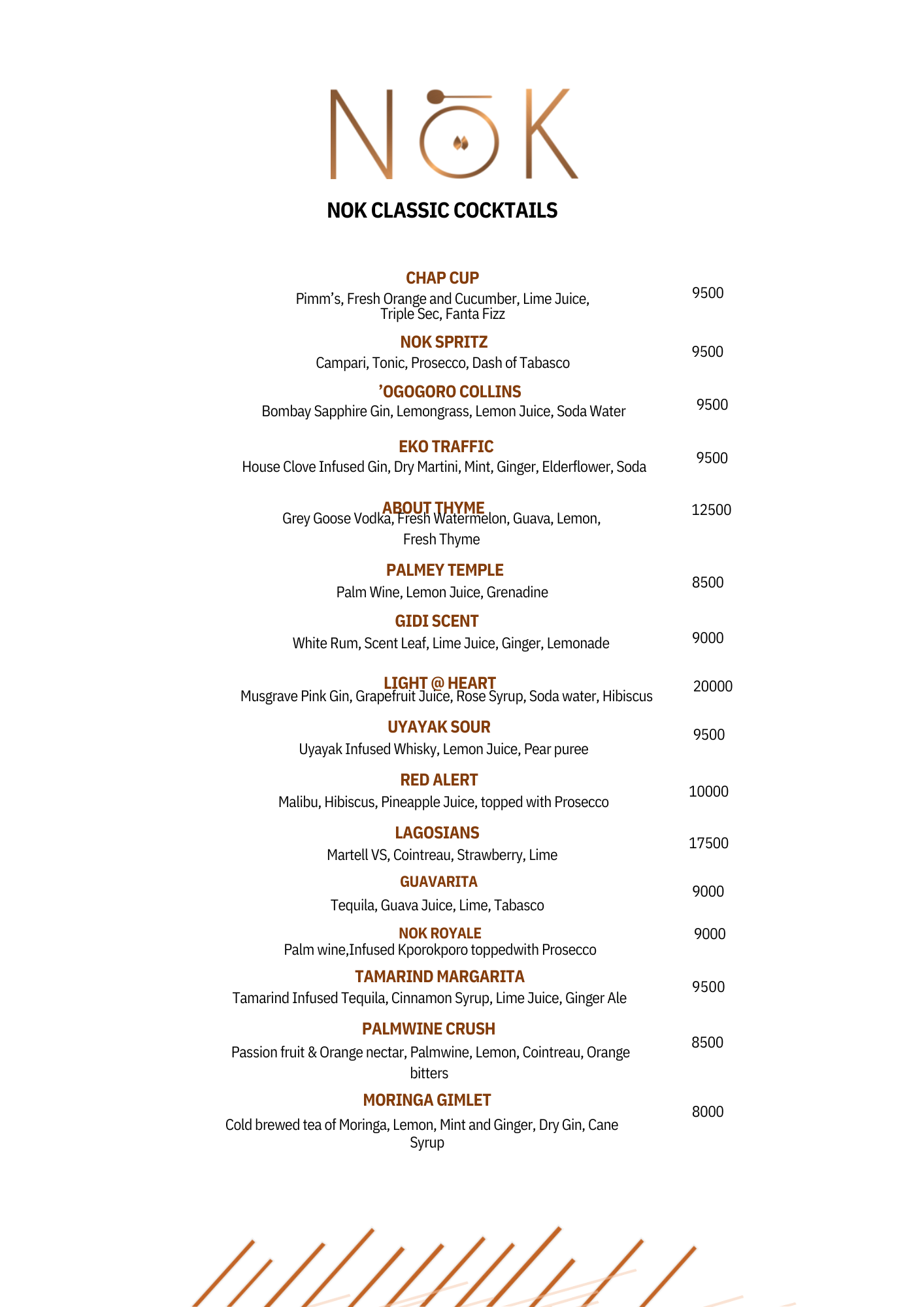 MENUS — NOK by Alara