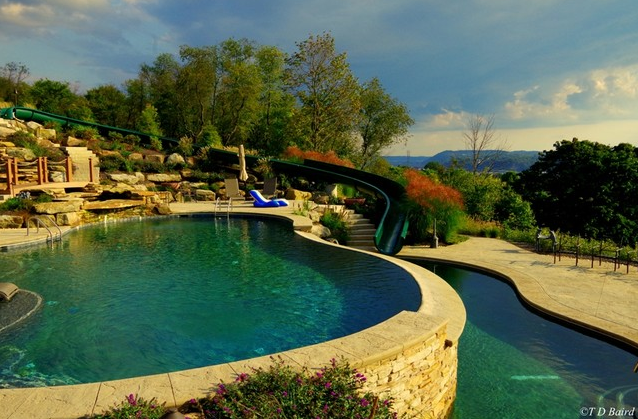 multi level swimming pool design in beaver county, pa