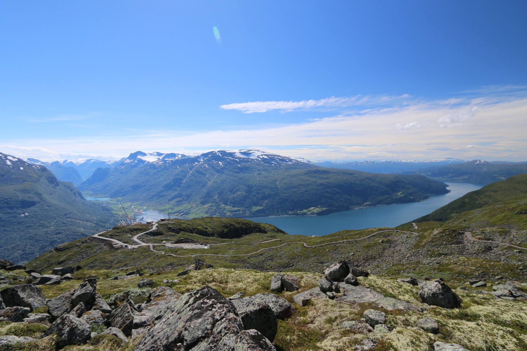 Her ser vi vandrestien frå Hoven til Vasskillet. 
