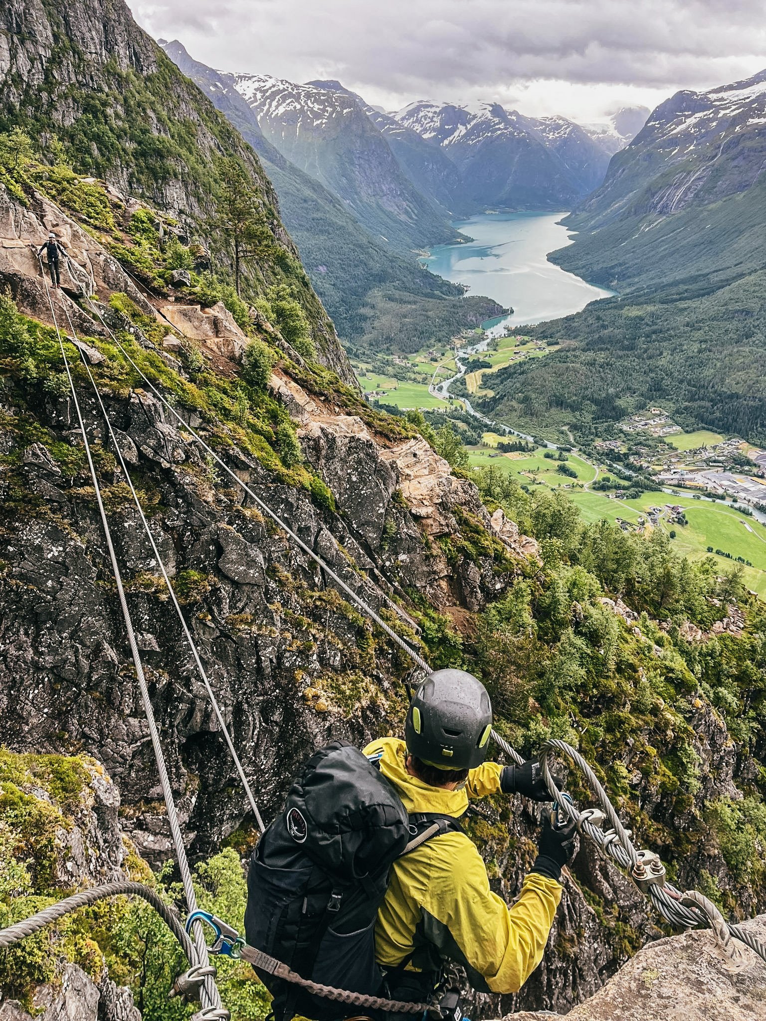  Gjølmunnestrengen i Via Ferrata Loen. Foto: Rickard Loen 