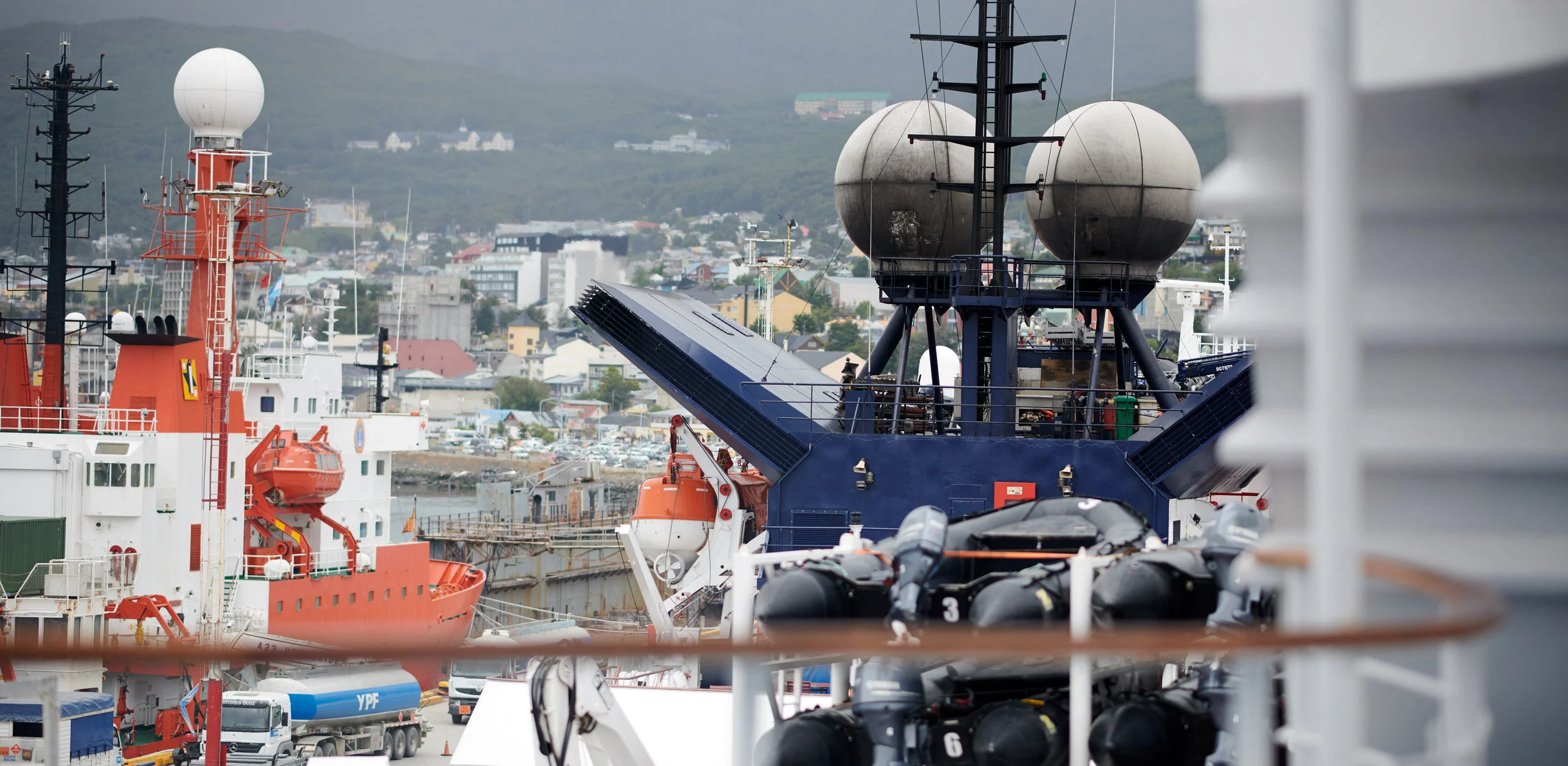 Leaving Usuaia on The Quark Expedition ship Ocean Diamond
