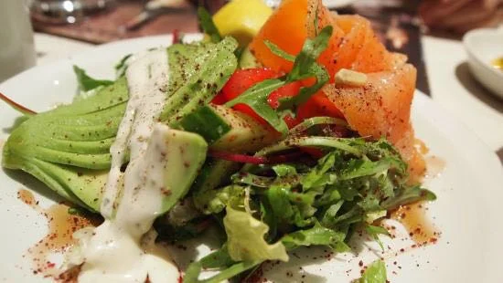 Smoked Salmon with Avocado and Chef's dressing