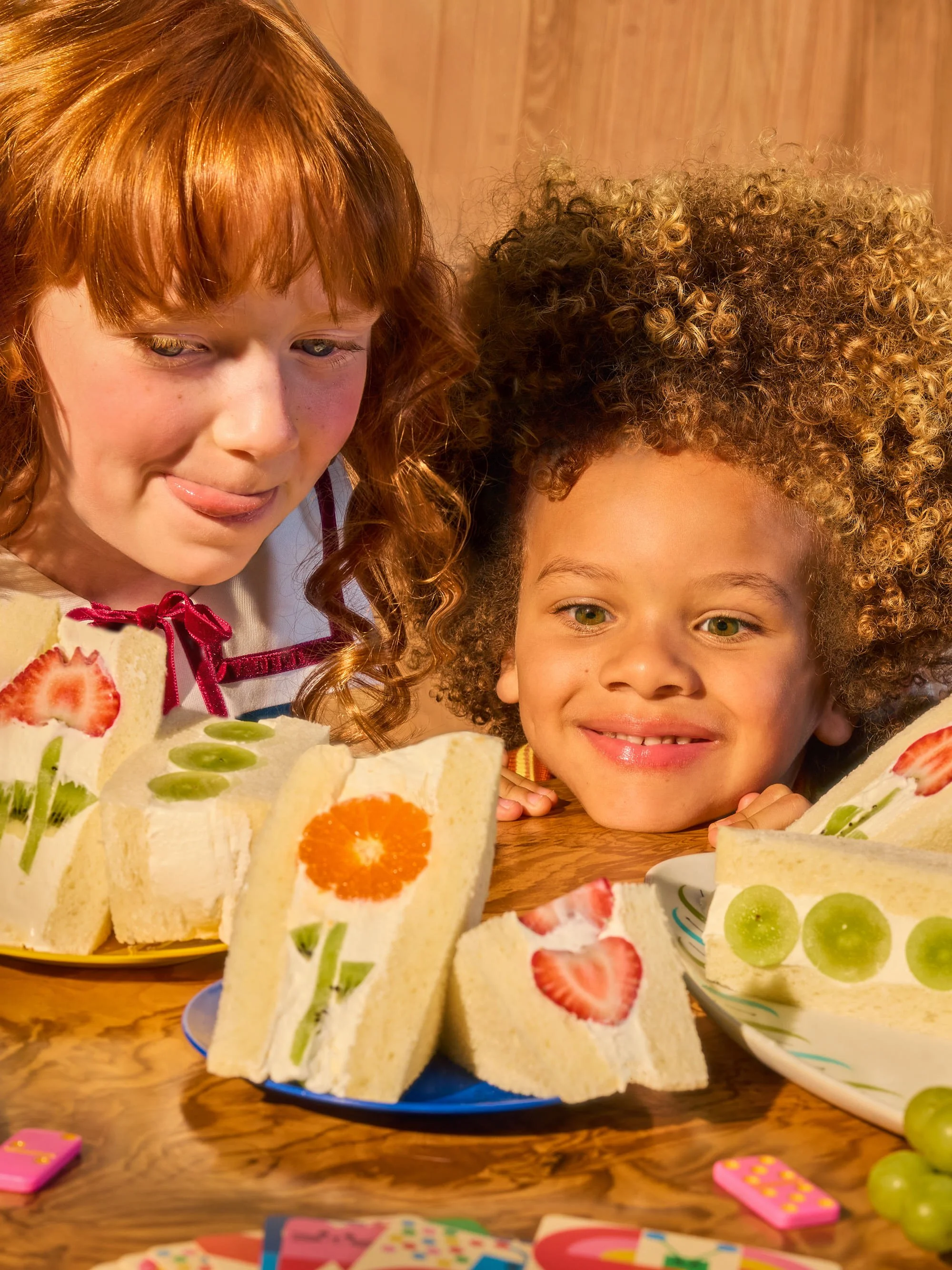 sandwiches kids fruit