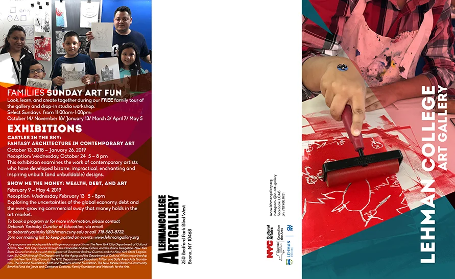 Lehman College 2018 Art Gallery Educational Brochure/Outer flap