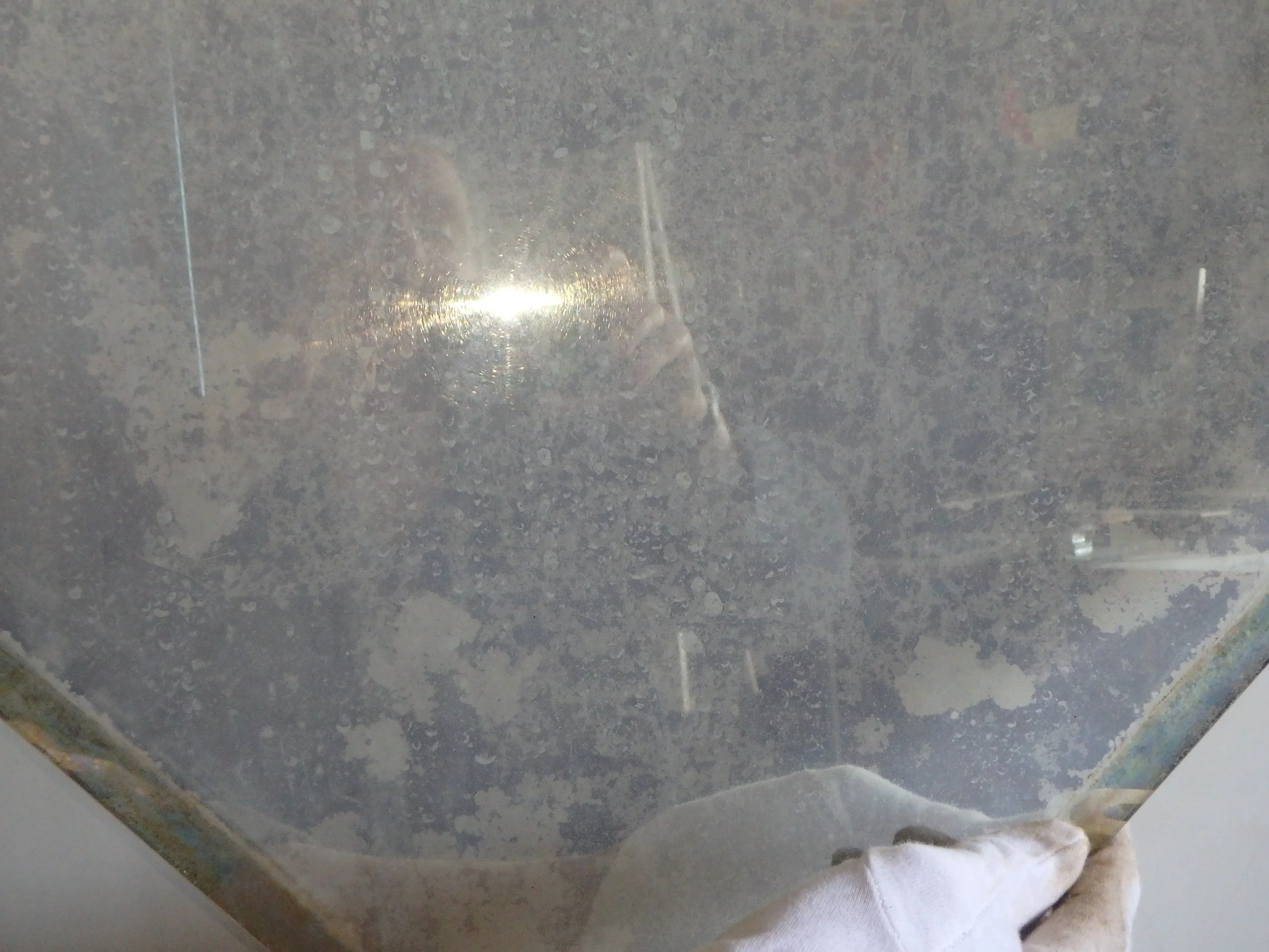 Eyepiece beamsplitter-note coating flaws