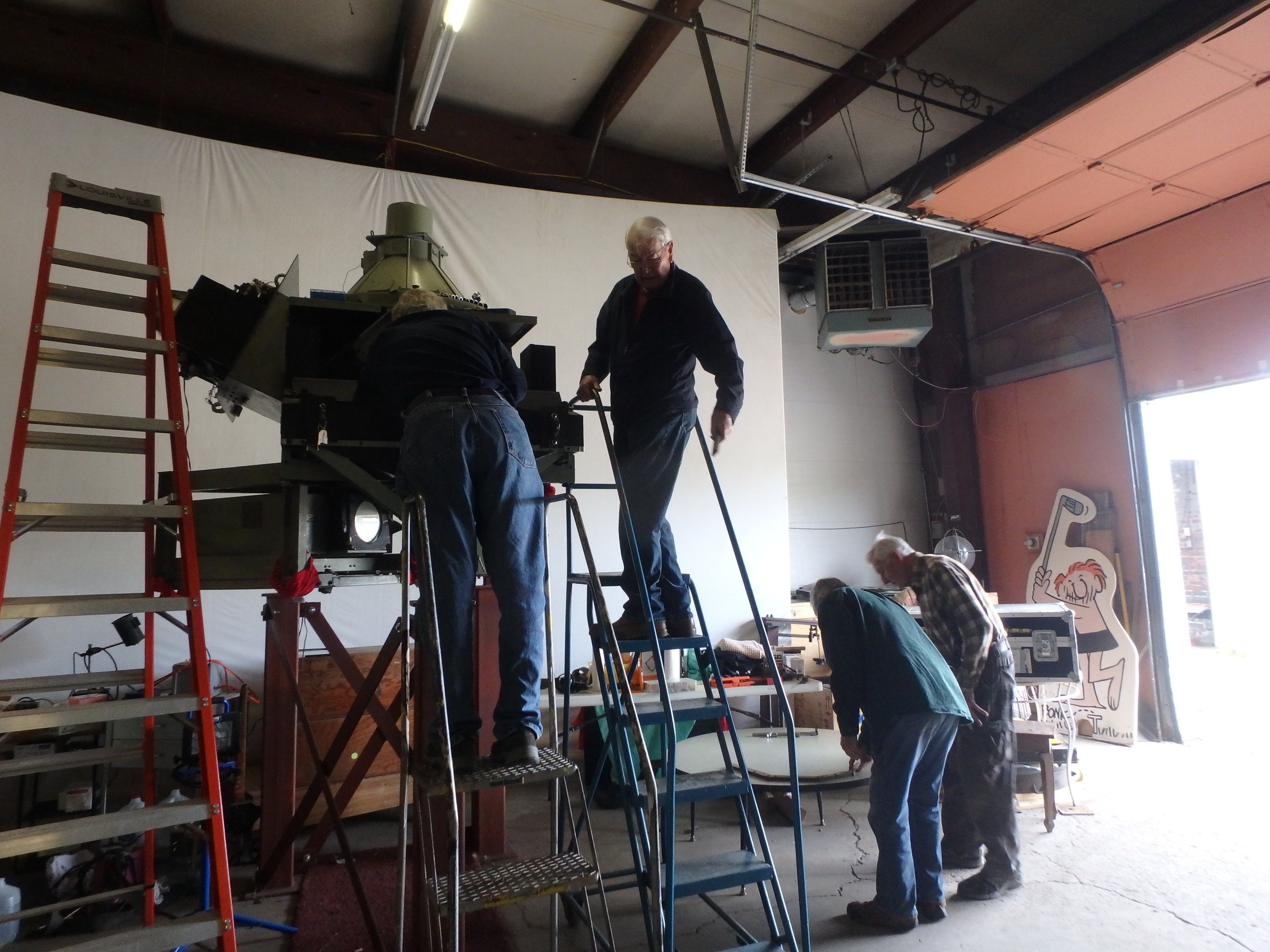 Beamsplitter frame segments removed for inspection