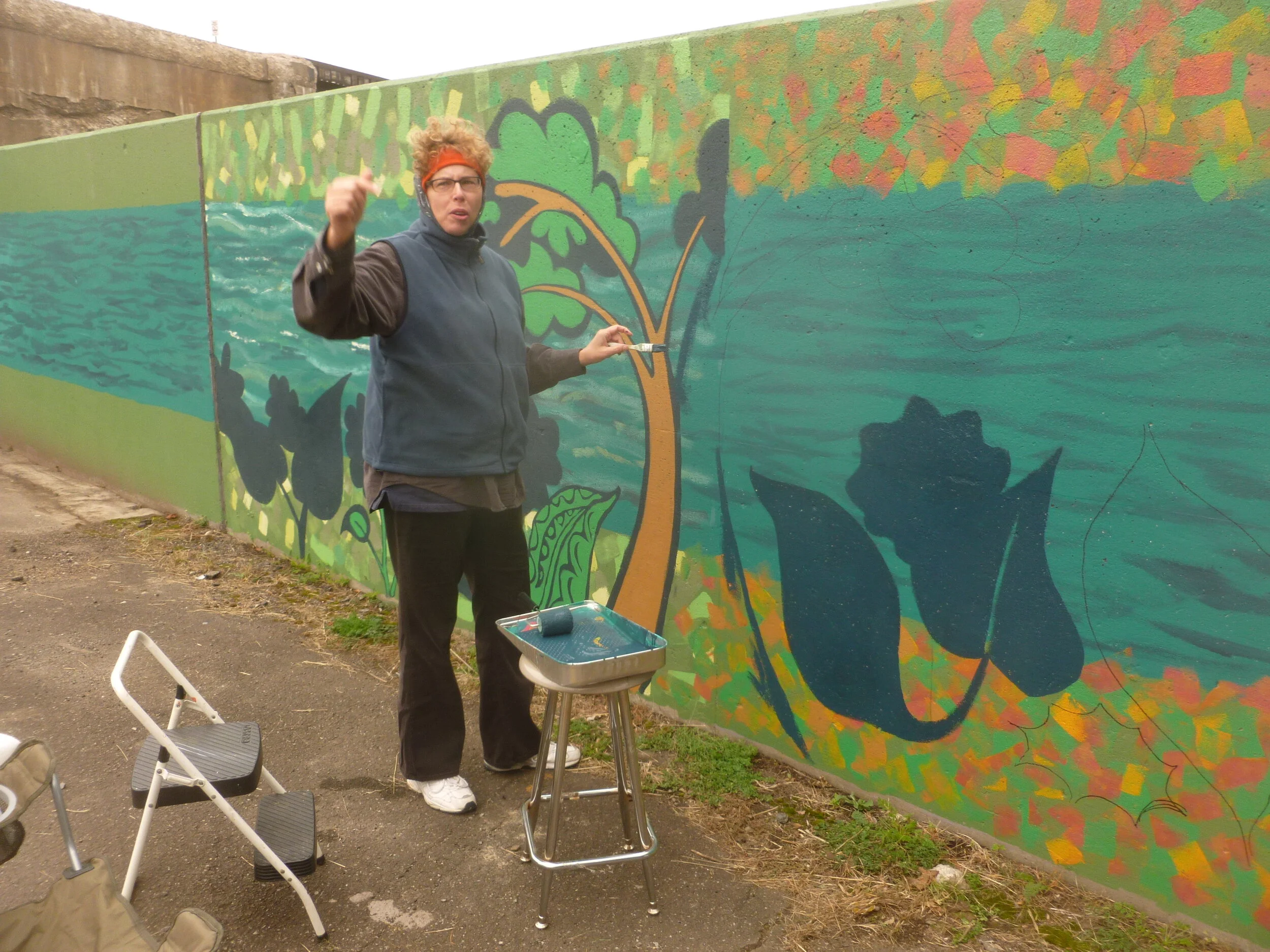 "Four Seasons Along the Chenango River" Mural - 2015