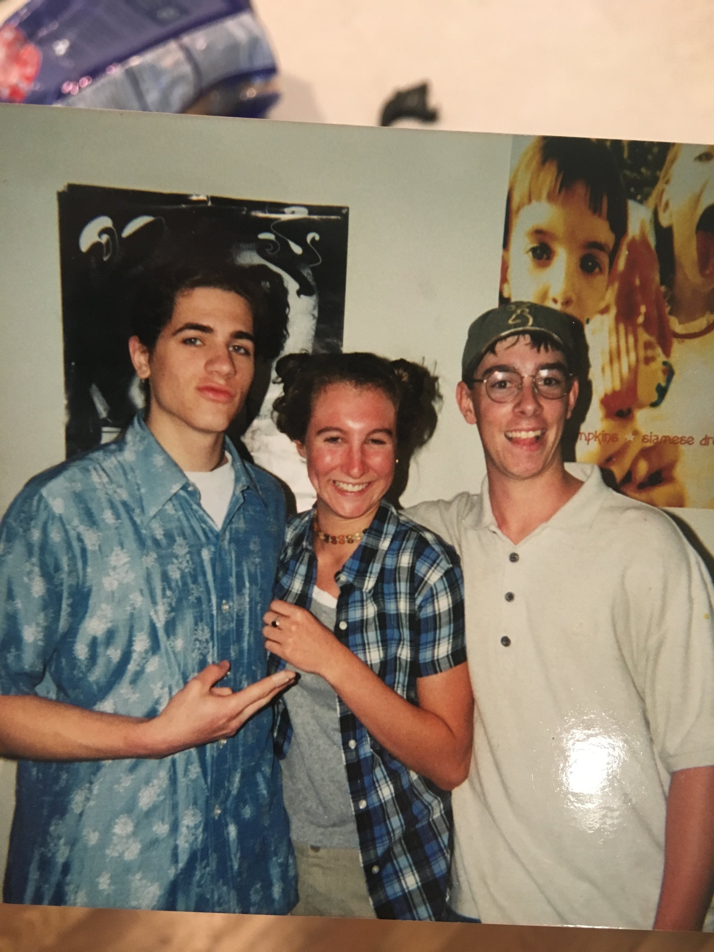 Like I said, I burned most of the pics, but this is a pic of my when my skin was"good" still super swollen and and broken out, but notice my smile with two of my best buds in college. Yes, I'm wearing a beaded choker that I made.