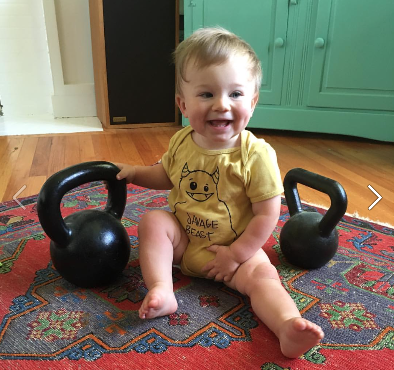 Enter, THE KETTLEBELL and Baby #3!