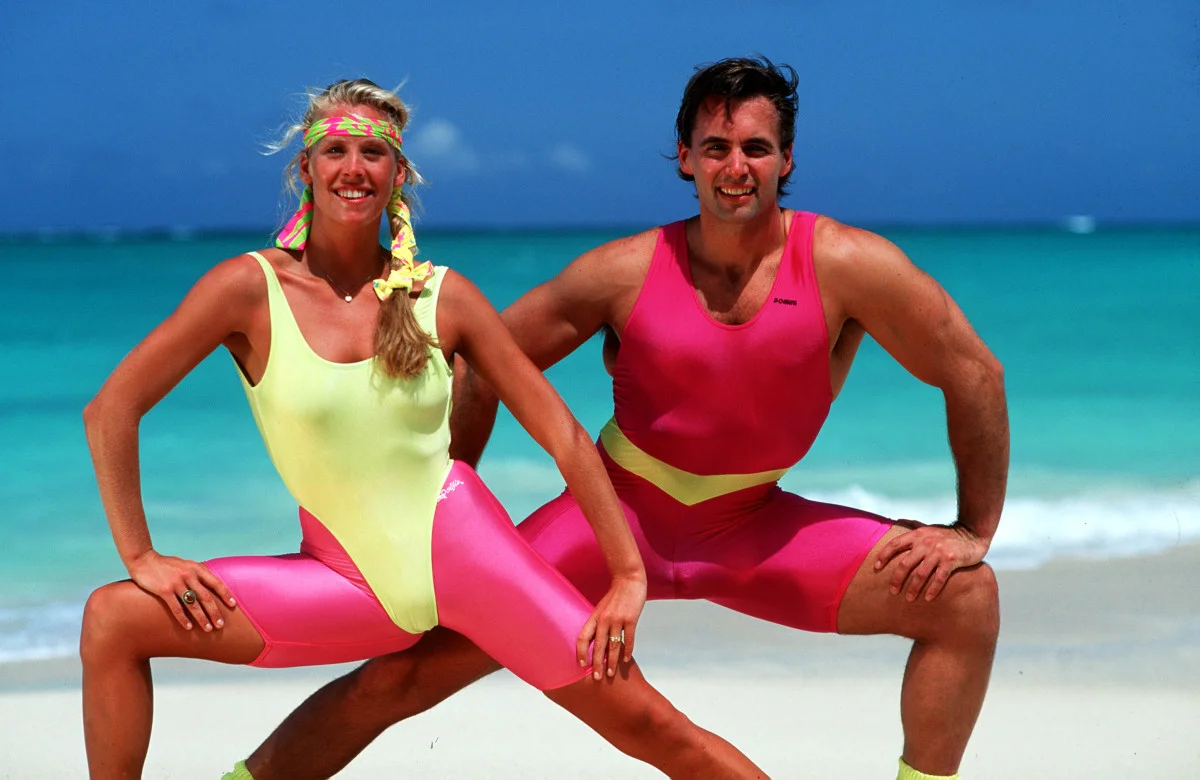 These folks are keen to exercise right now on this beach.