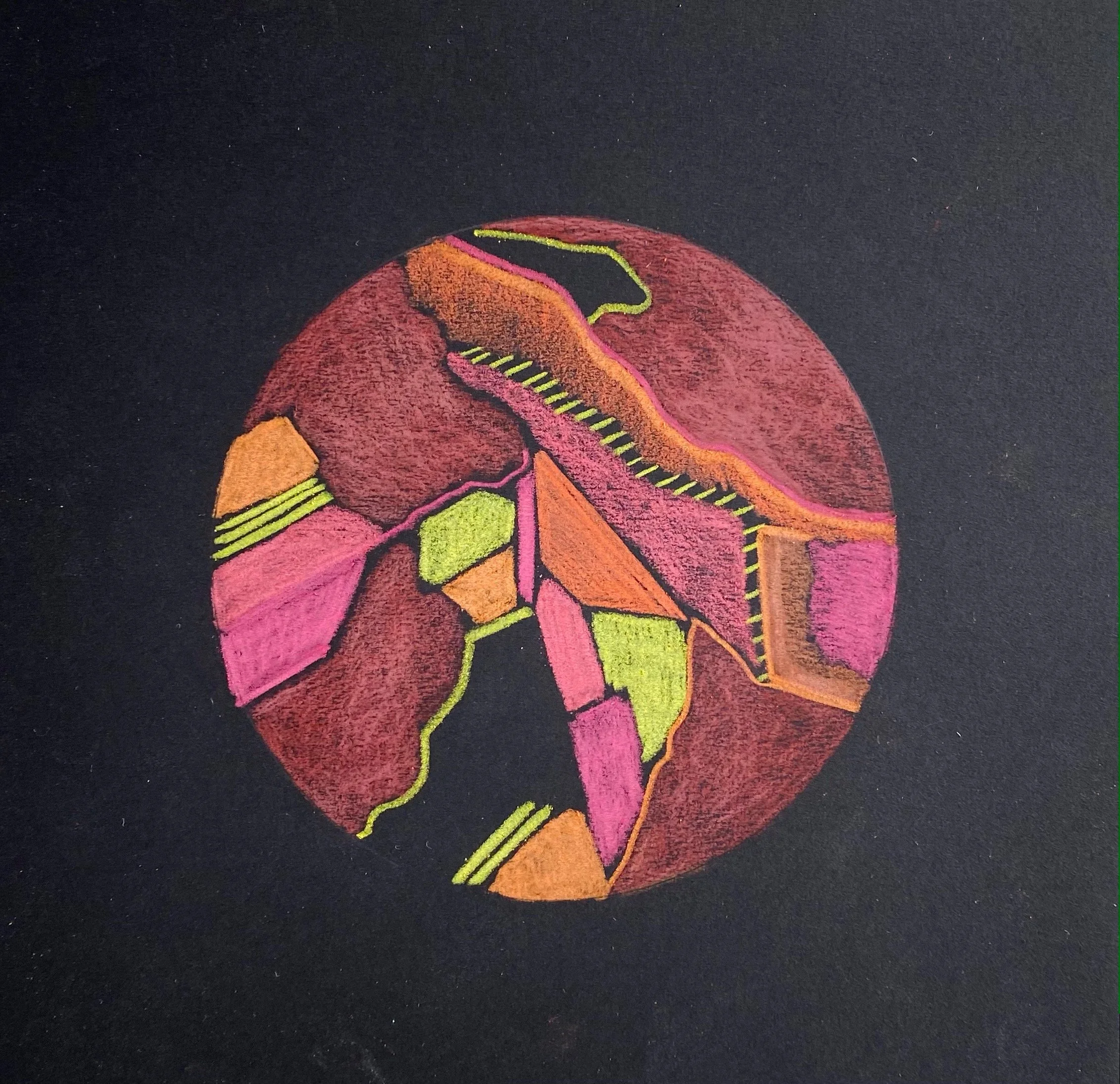  RS0014, 2023  Colored pencil on paper  8” x 8”   