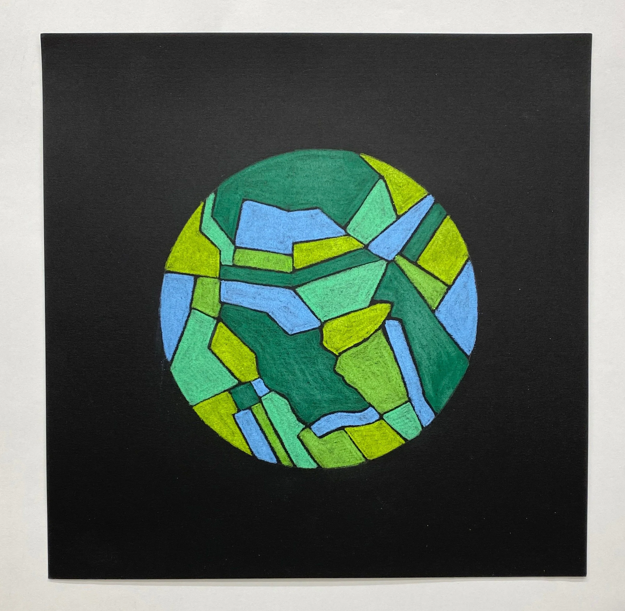  RS0010, 2023  Colored pencil on paper  8” x 8”   