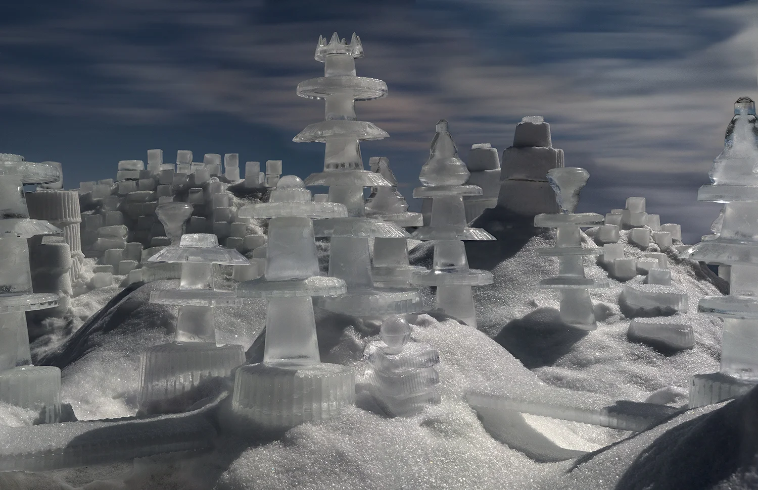 ICE CITY IN MOONLIGHT 1-23-16, Ink Jet, 37" x 24", 2017