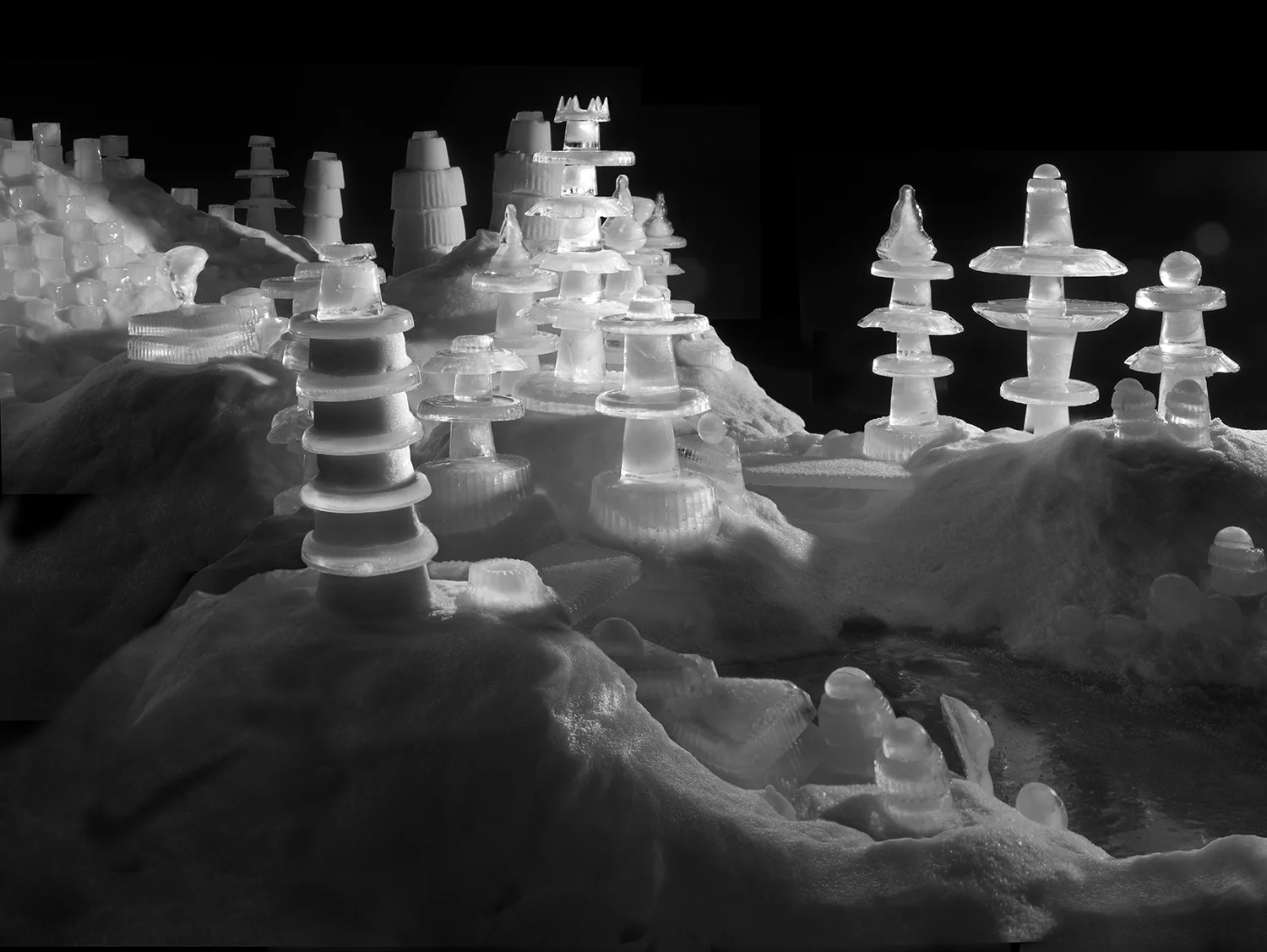 ICE CITY AT NIGHT 1-24-16, Ink Jet, 18" x 24", 2017
