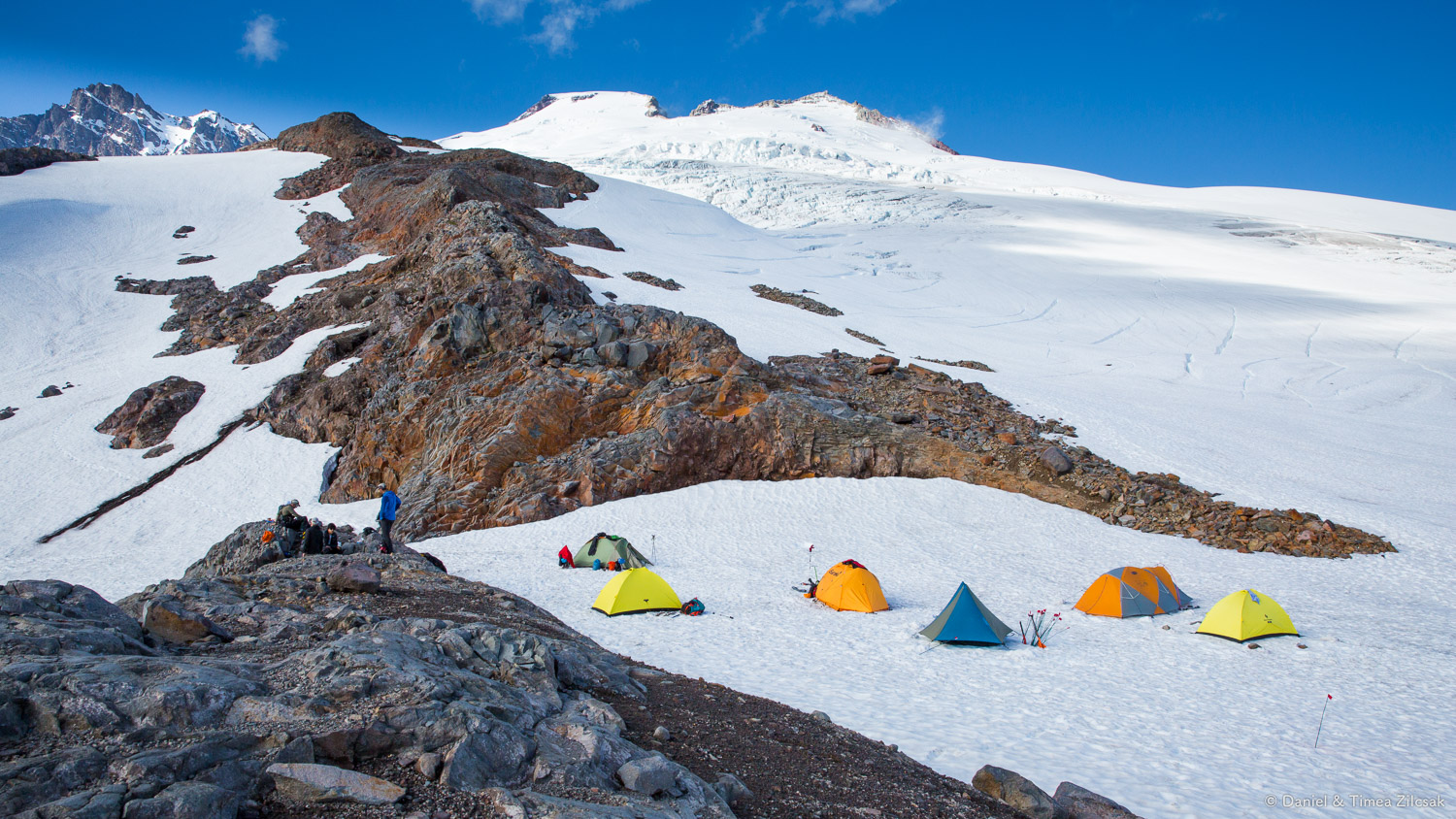 Our camp at the bottom of Easton Glacier, Mt Baker Climb
