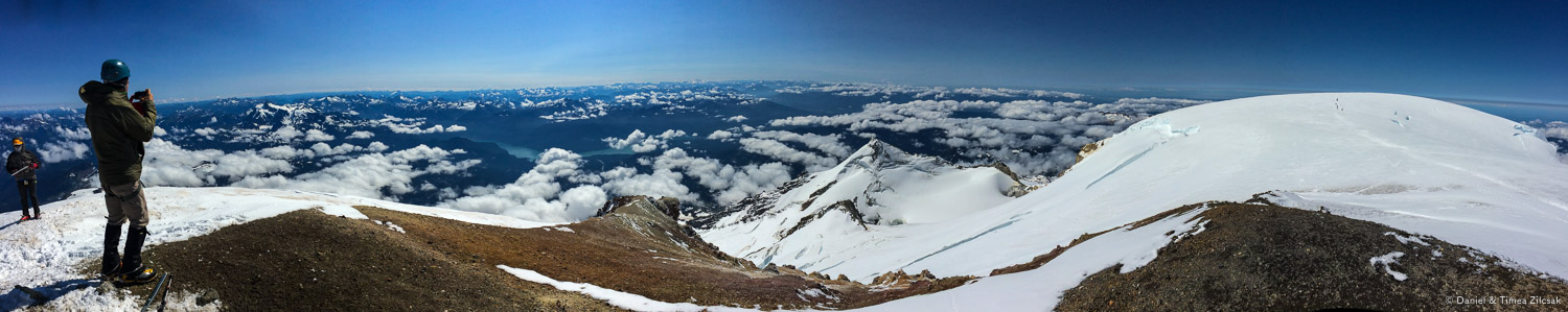 Mount Baker summit panorama, north to south