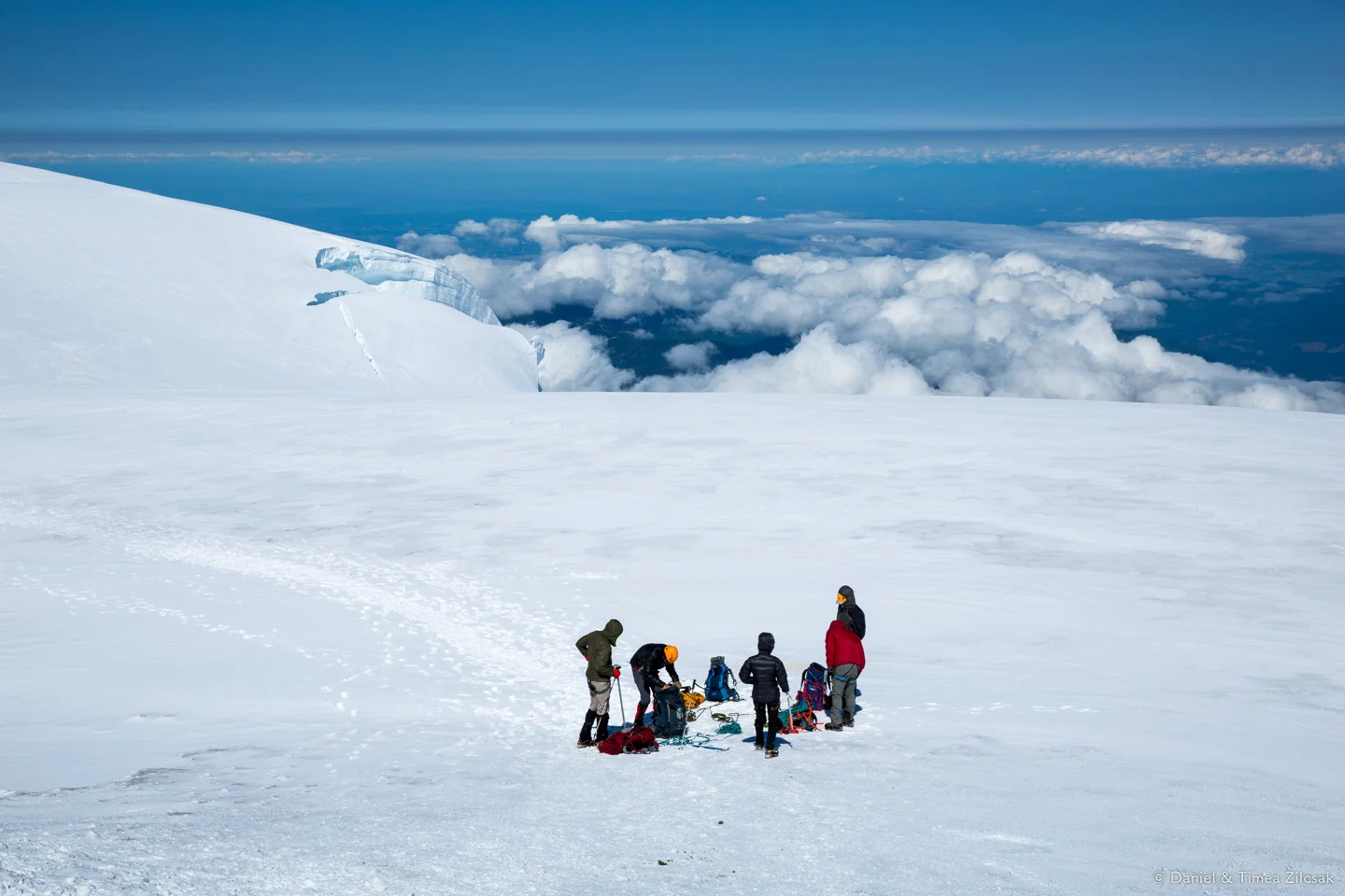 On the Mount Baker summit plateau