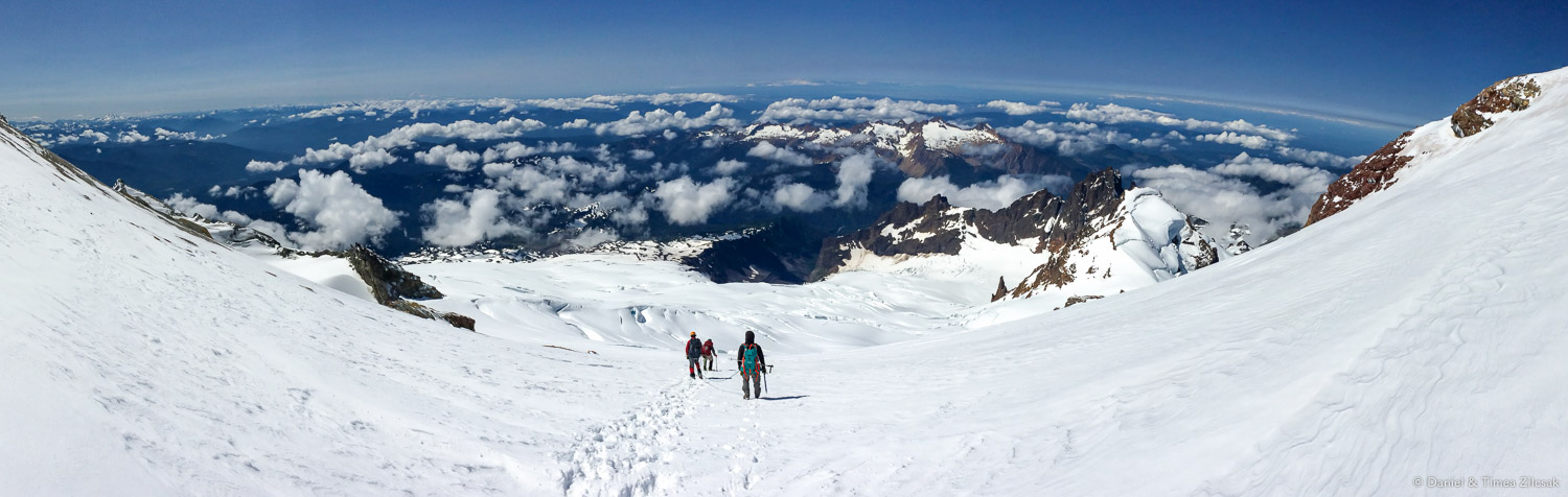 Mount Baker descent panorama